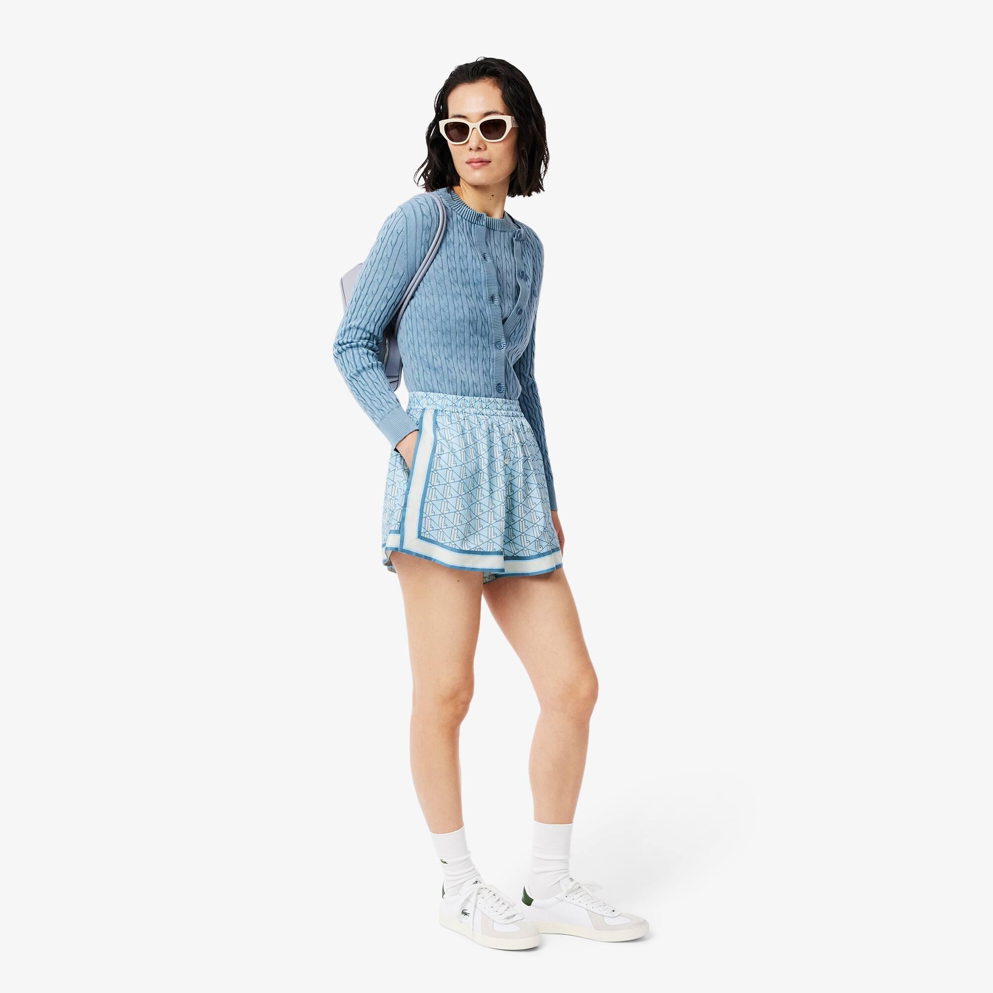 Fluid Monogram Print Shorts Product Image