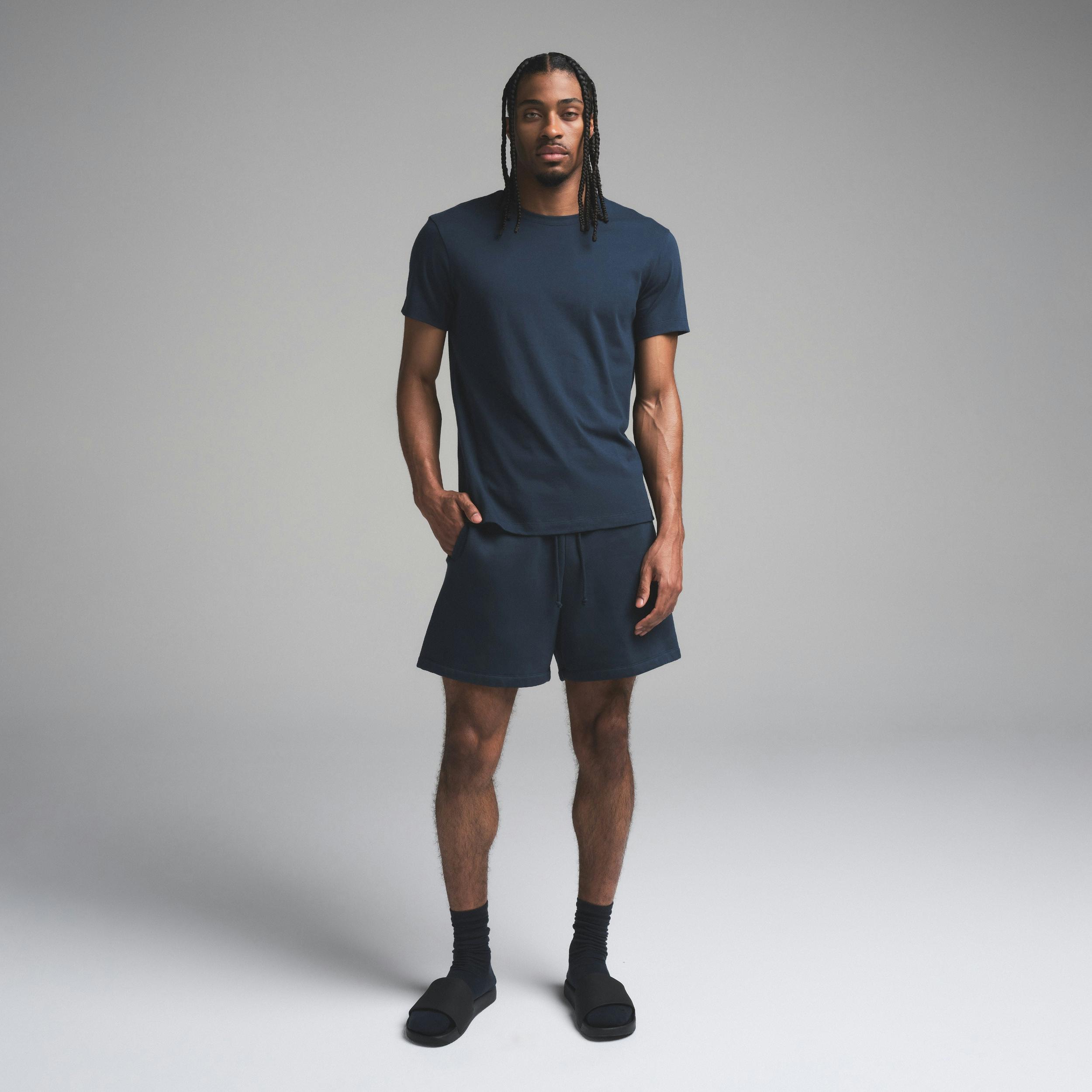 SKIMS COTTON MENS CLASSIC T-SHIRT | NAVY Product Image