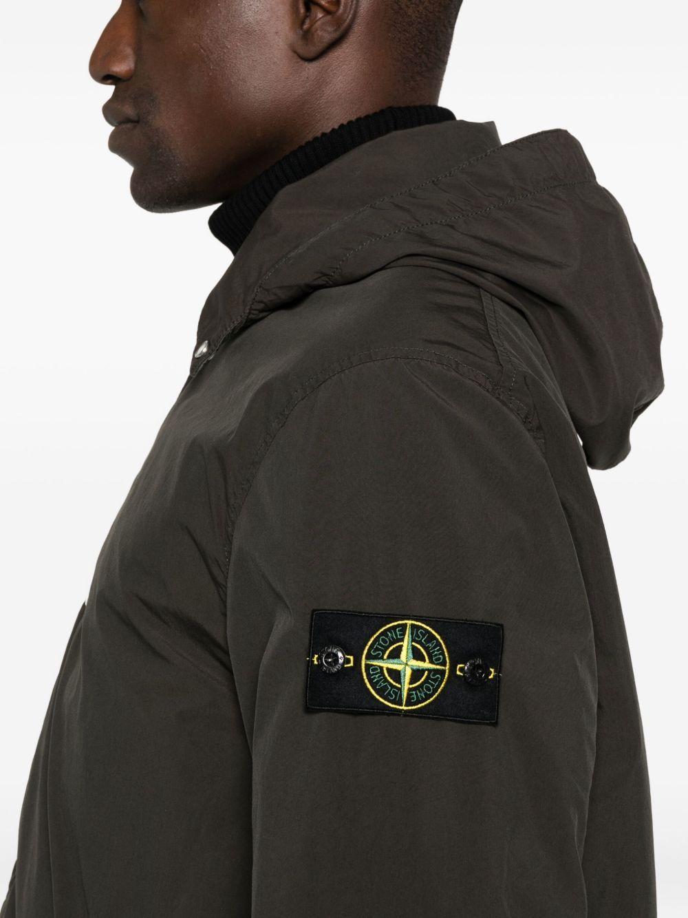 hooded buttoned coat Product Image