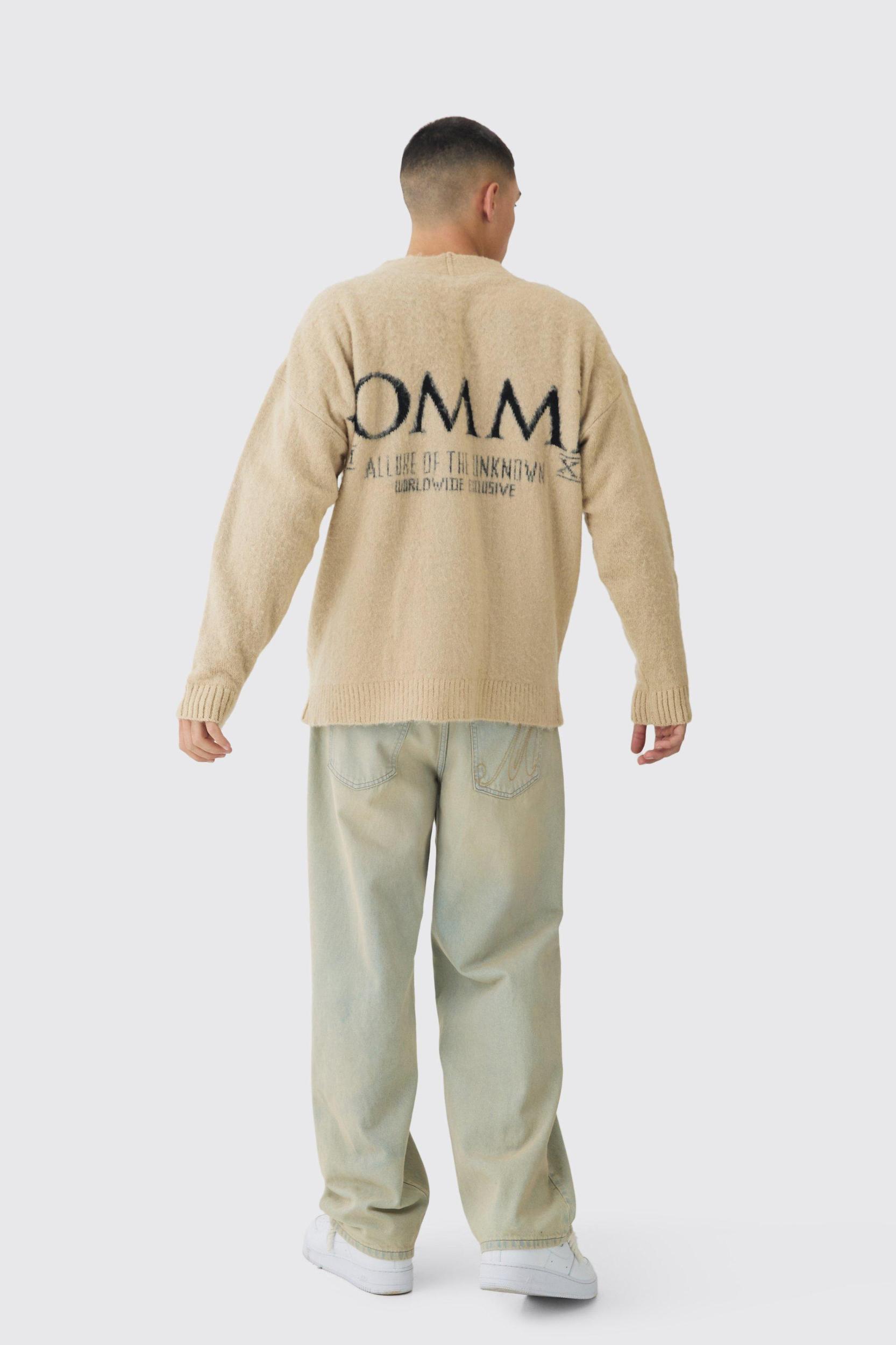 Homme Fluffy Knit Cardigan | boohooMAN USA Product Image