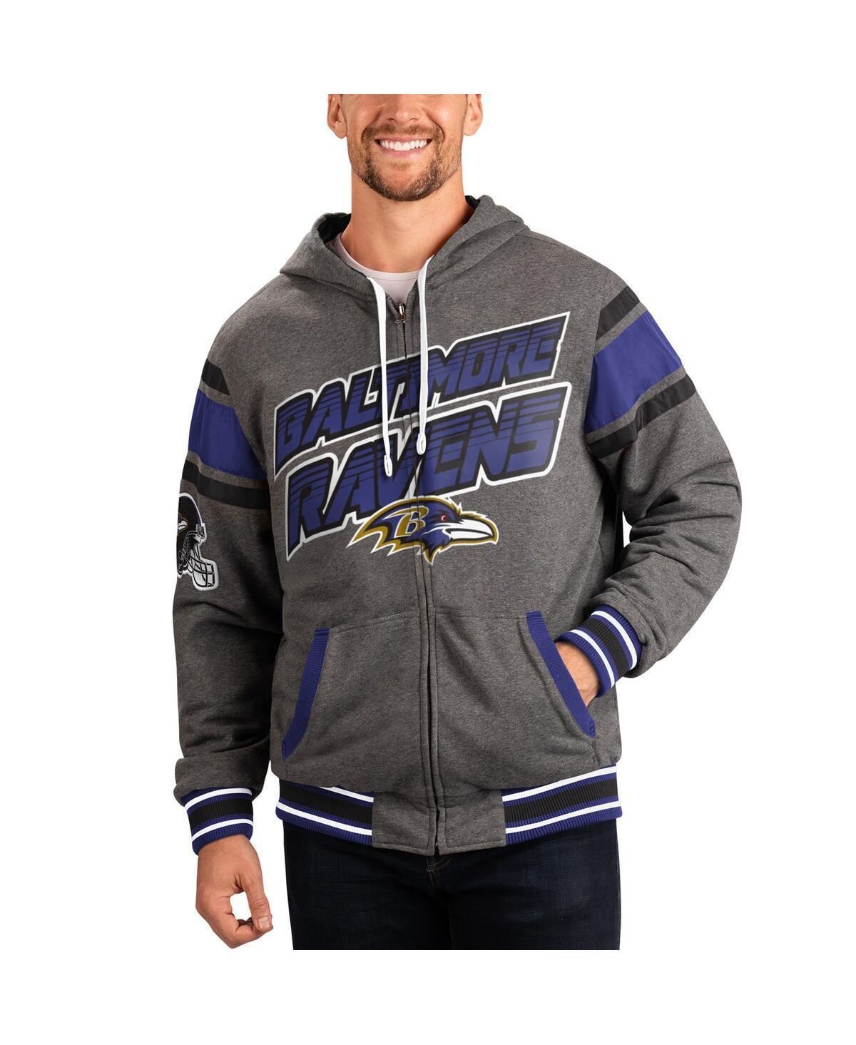 Men's G-III Sports by Carl Banks Brown/Gray Cleveland Browns Extreme Full Back Reversible Hoodie Full-Zip Jacket, Size: Medium Product Image