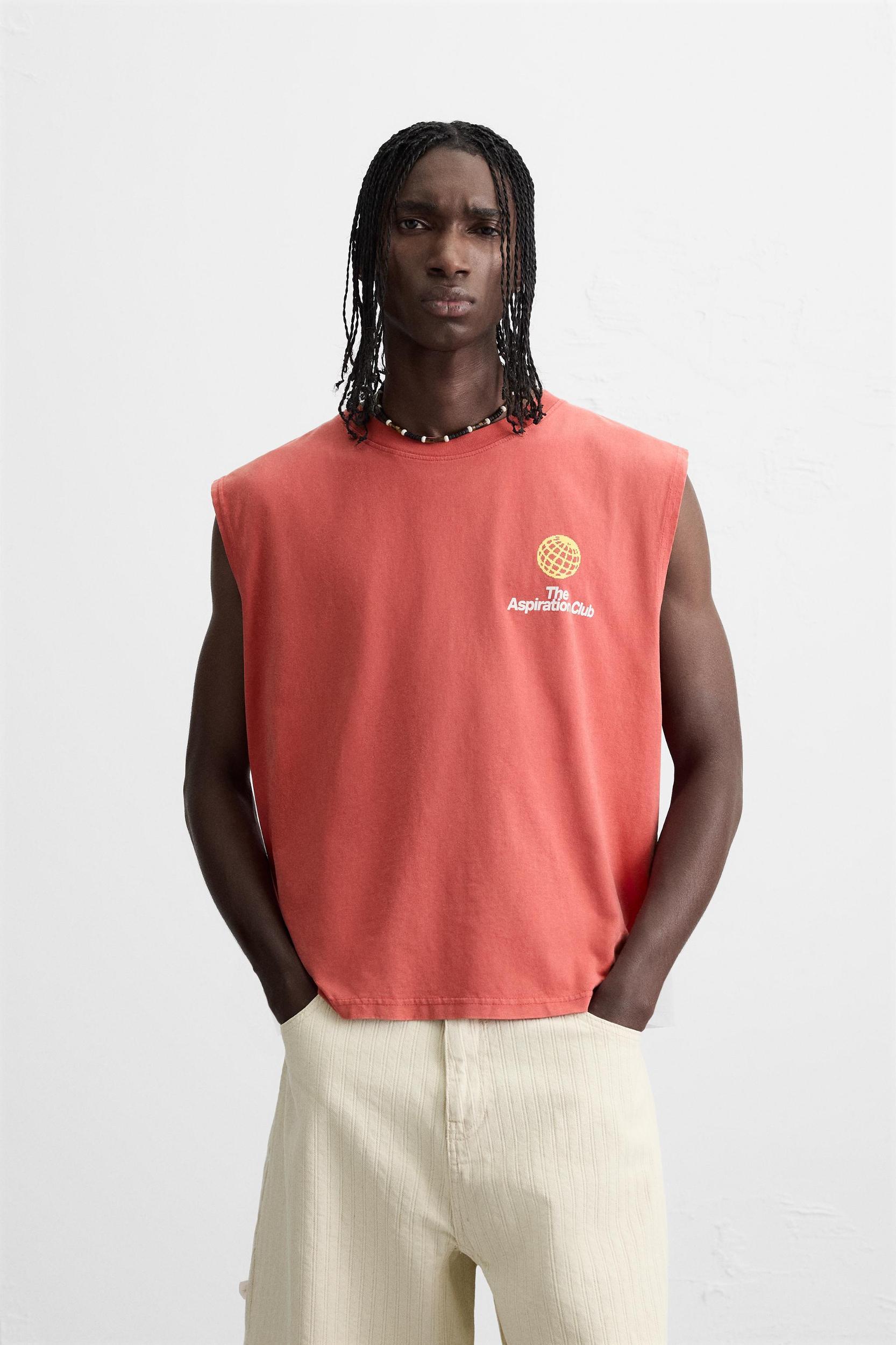 CONTRAST PRINT KNIT TANK TOP Product Image
