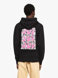 HOODIE WITH PRINTED LACE BACK PANEL in black | JW Anderson US  Product Image
