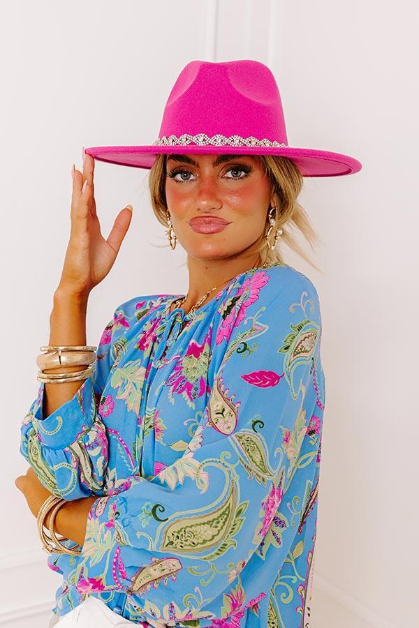 NYC Ready Felt Fedora in Fuchsia Product Image