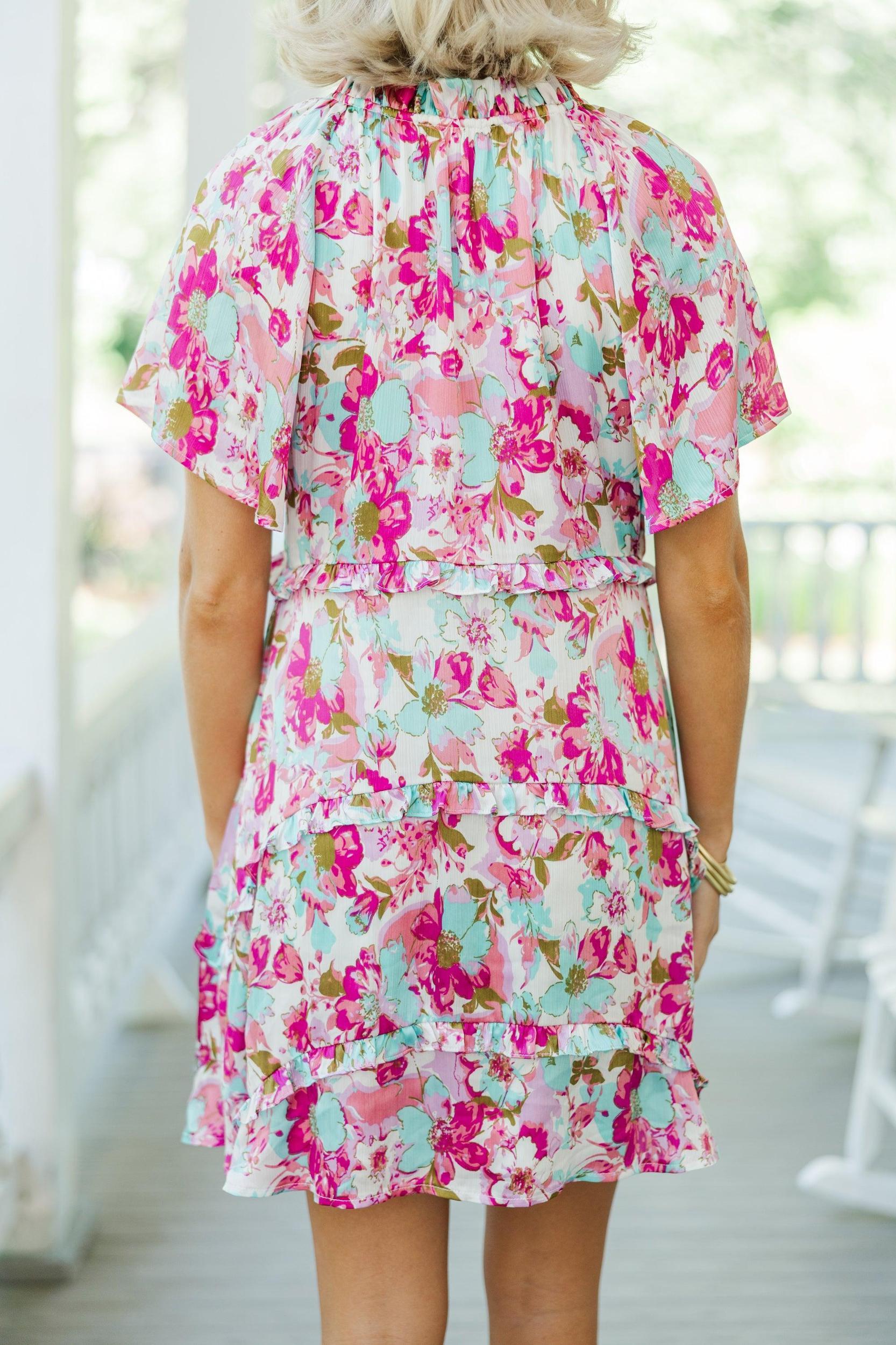 Perfectly You Purple Floral Babydoll Dress Female Product Image