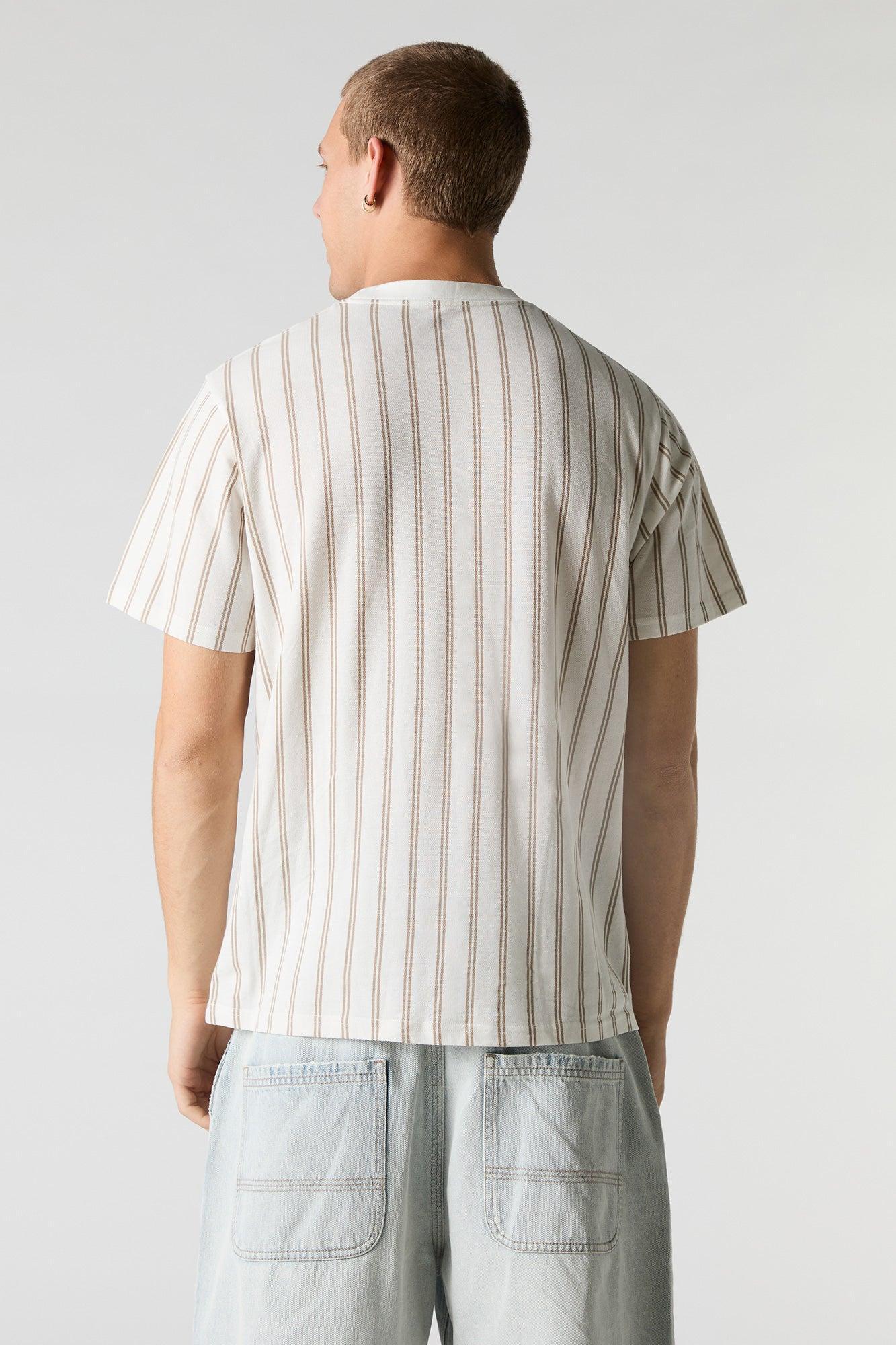 Striped Crewneck T-Shirt Male Product Image