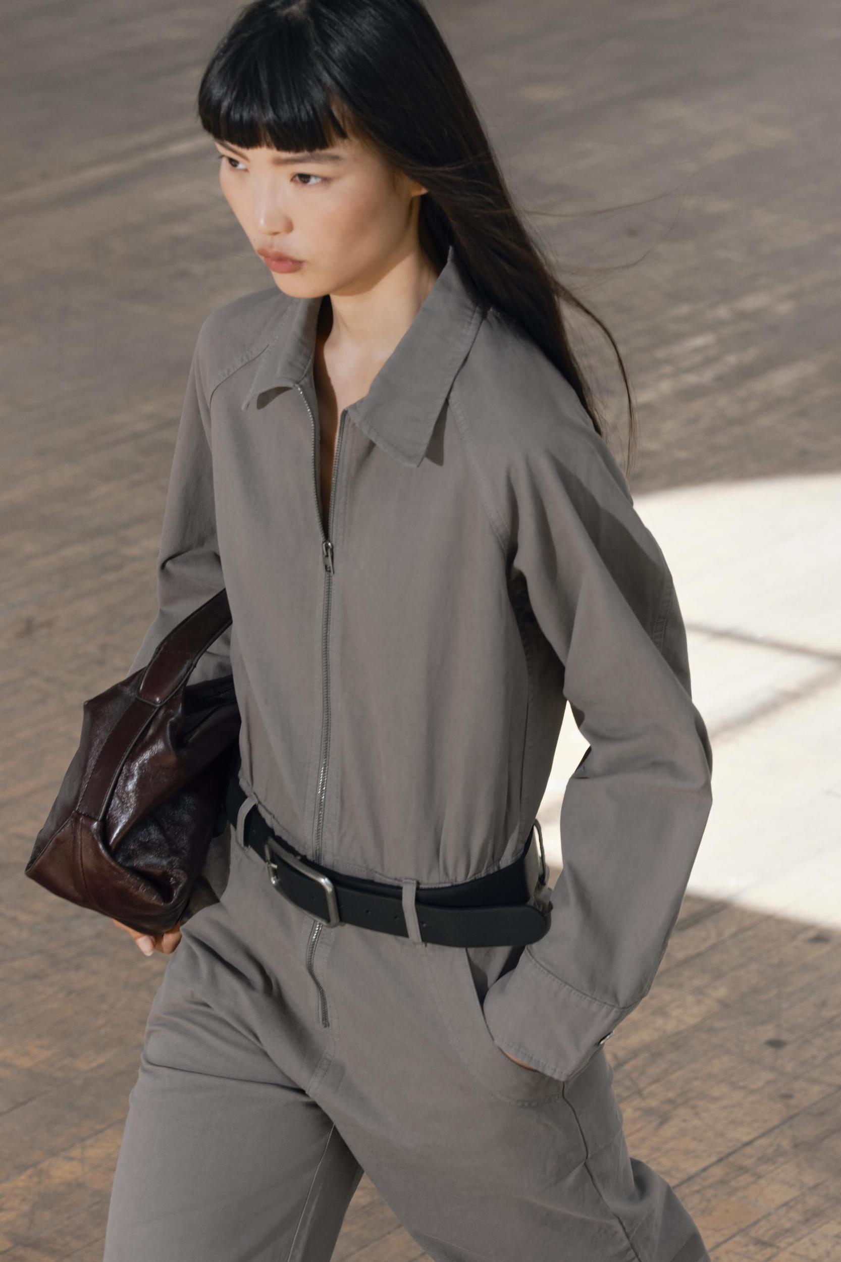 LONG BELTED JUMPSUIT ZW COLLECTION Product Image