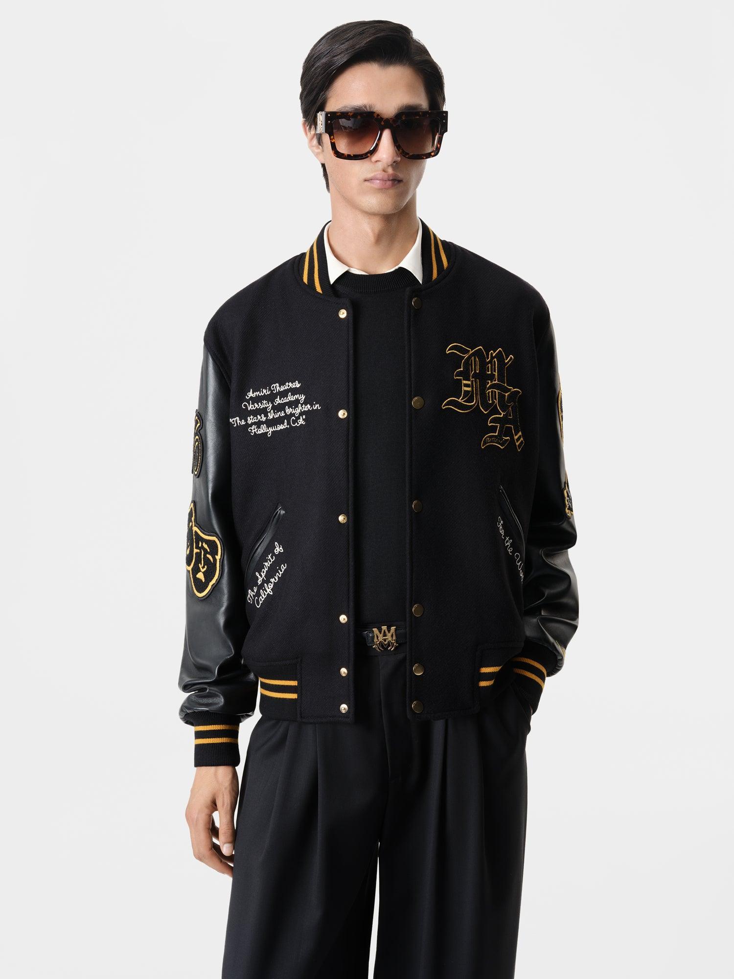 AMIRI LION VARSITY JACKET - Black Male Product Image