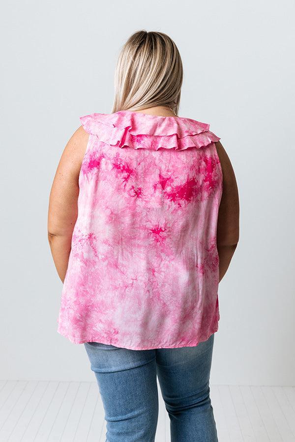 Sweet On Summer Tie Dye Shift Top in Pink Curves Product Image