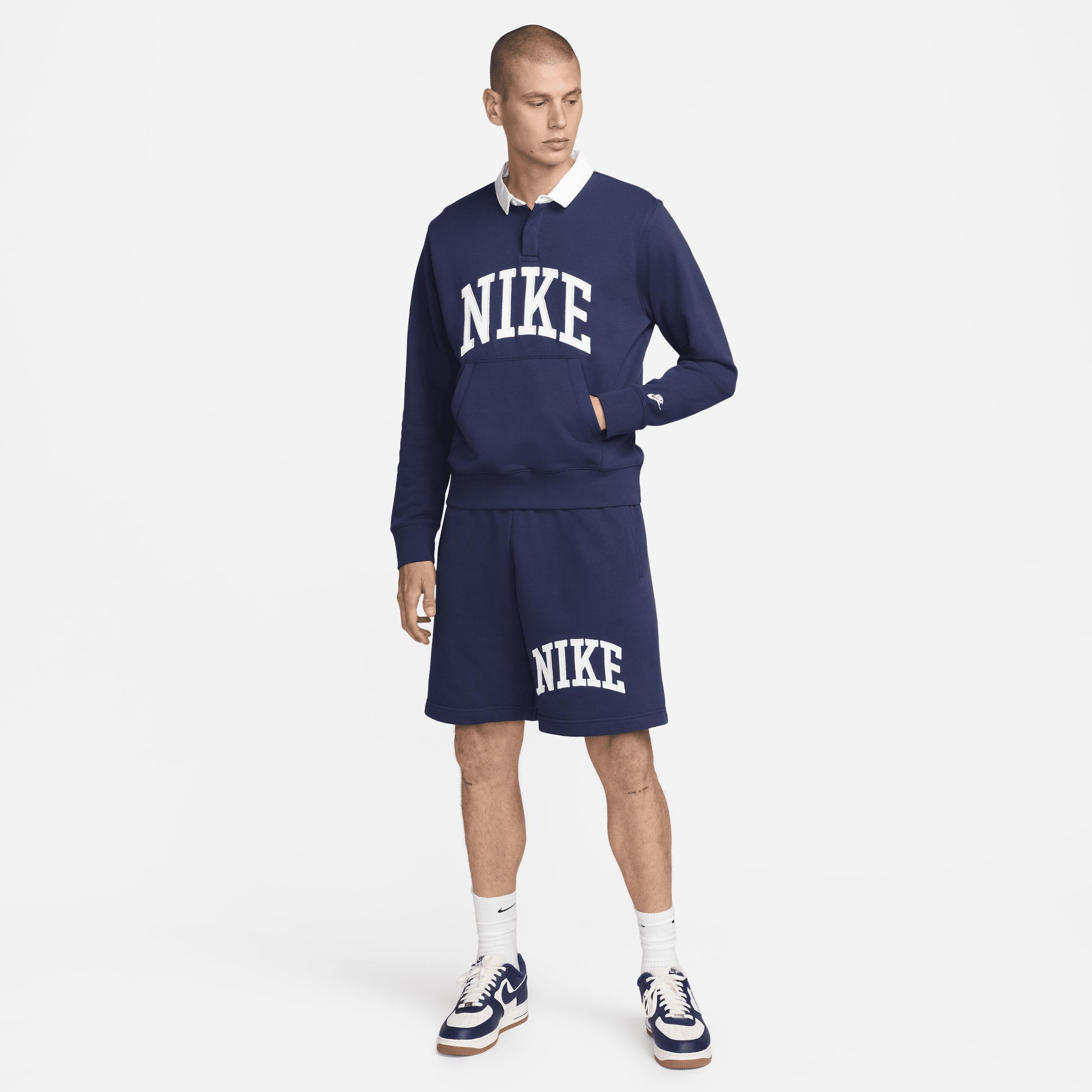 Nike Mens Club Fleece Long-Sleeve Fleece Polo Shirt Product Image