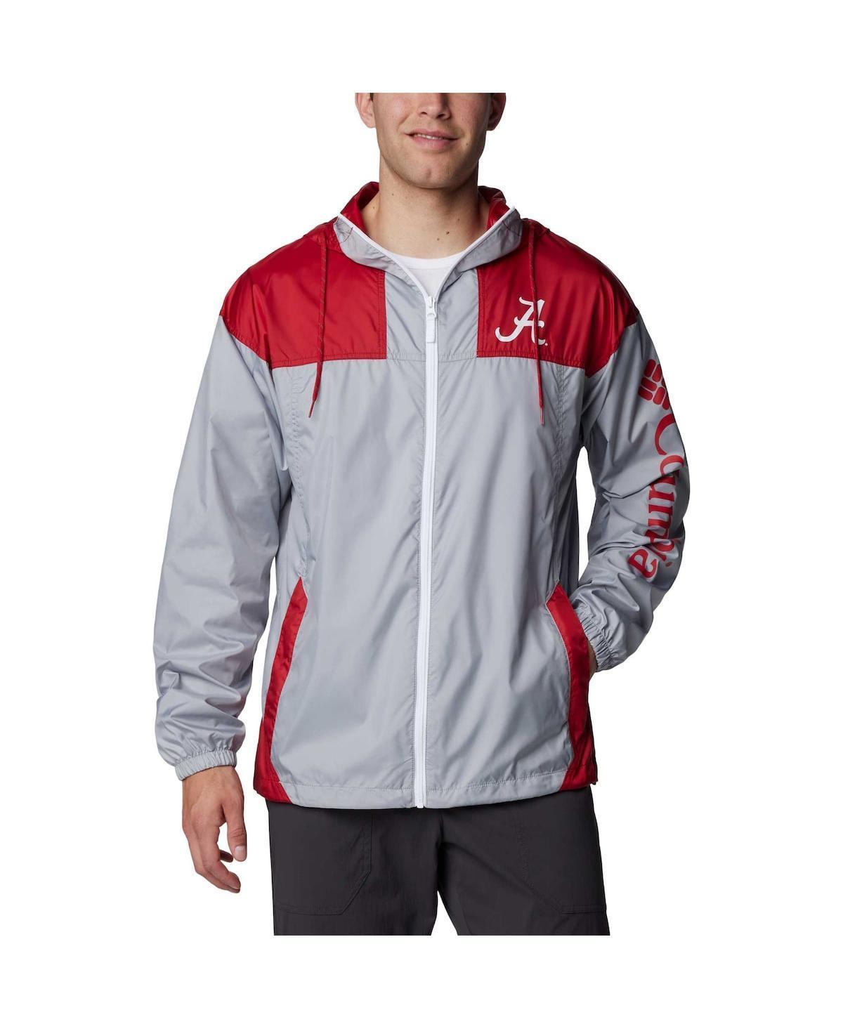 Men's Columbia Gray Alabama Crimson Tide Flash Challenger Omni-Shade Full-Zip Windbreaker Hoodie Jacket, Size: Large, Grey Product Image