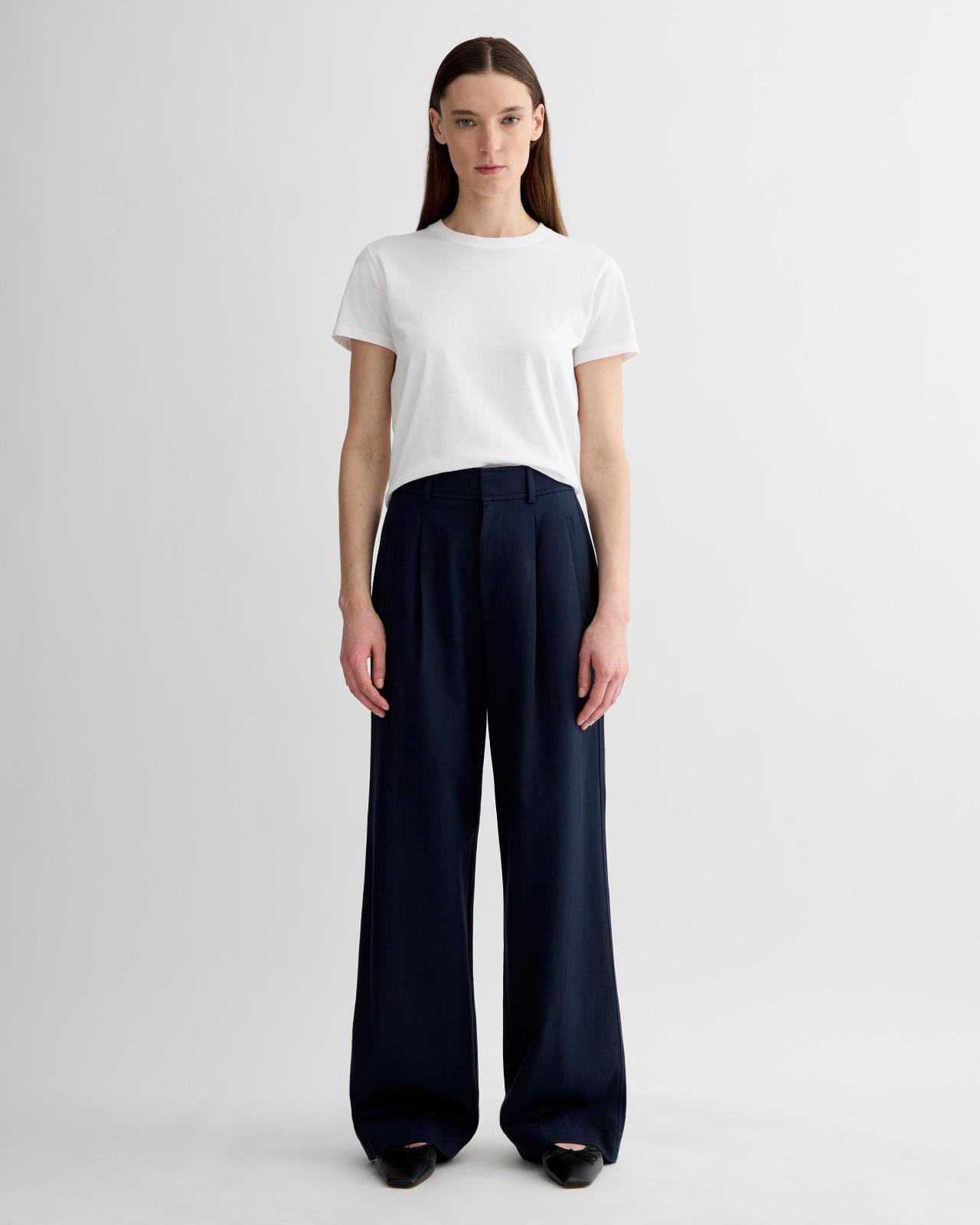 The Draper Pleated Pant in Buttersmooth Product Image