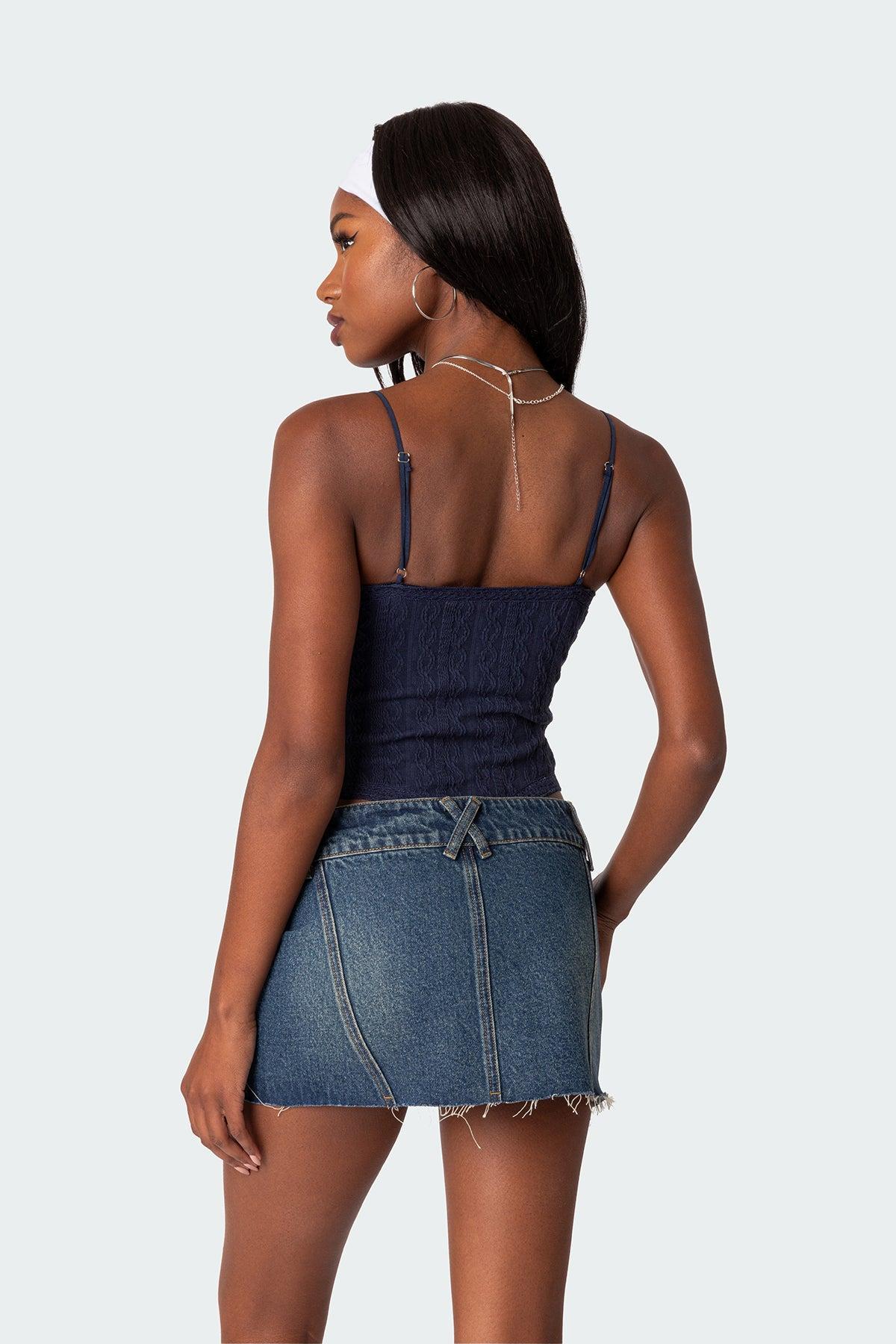 Lacey Knit Cut Out Bodysuit Product Image