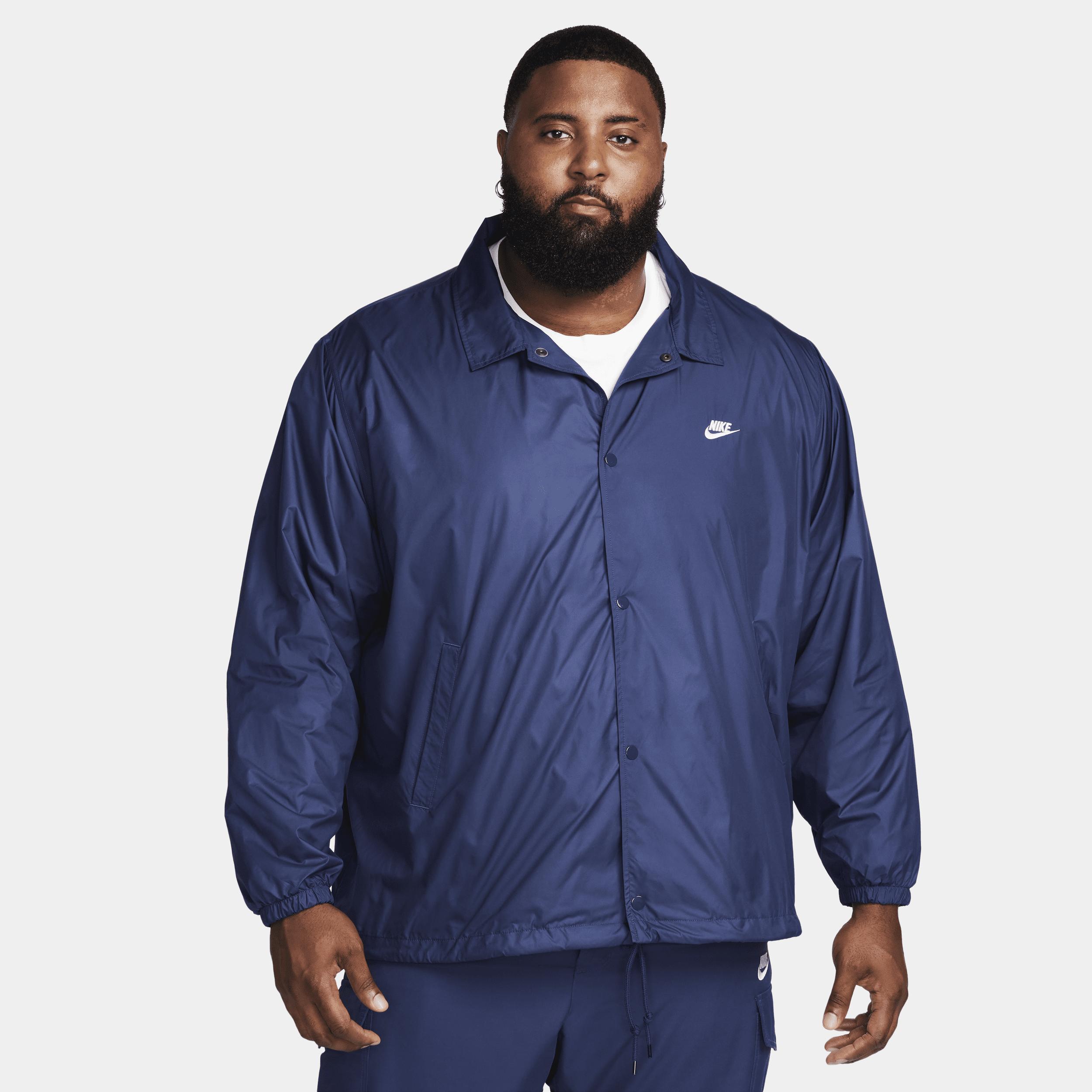 Big & Tall Nike Club Coaches' Jacket, Men's, Size: XL Tall, Black Navy Product Image