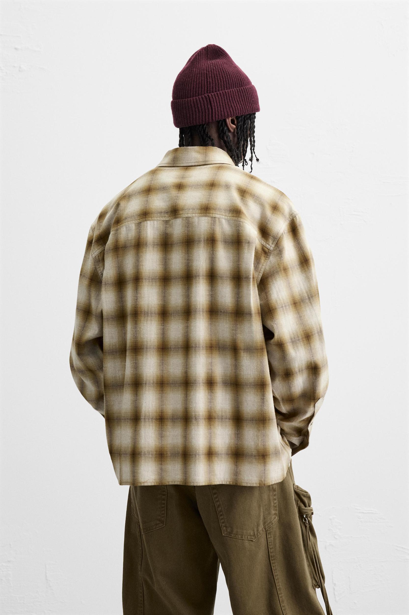 RELAXED FIT PLAID SHIRT Product Image