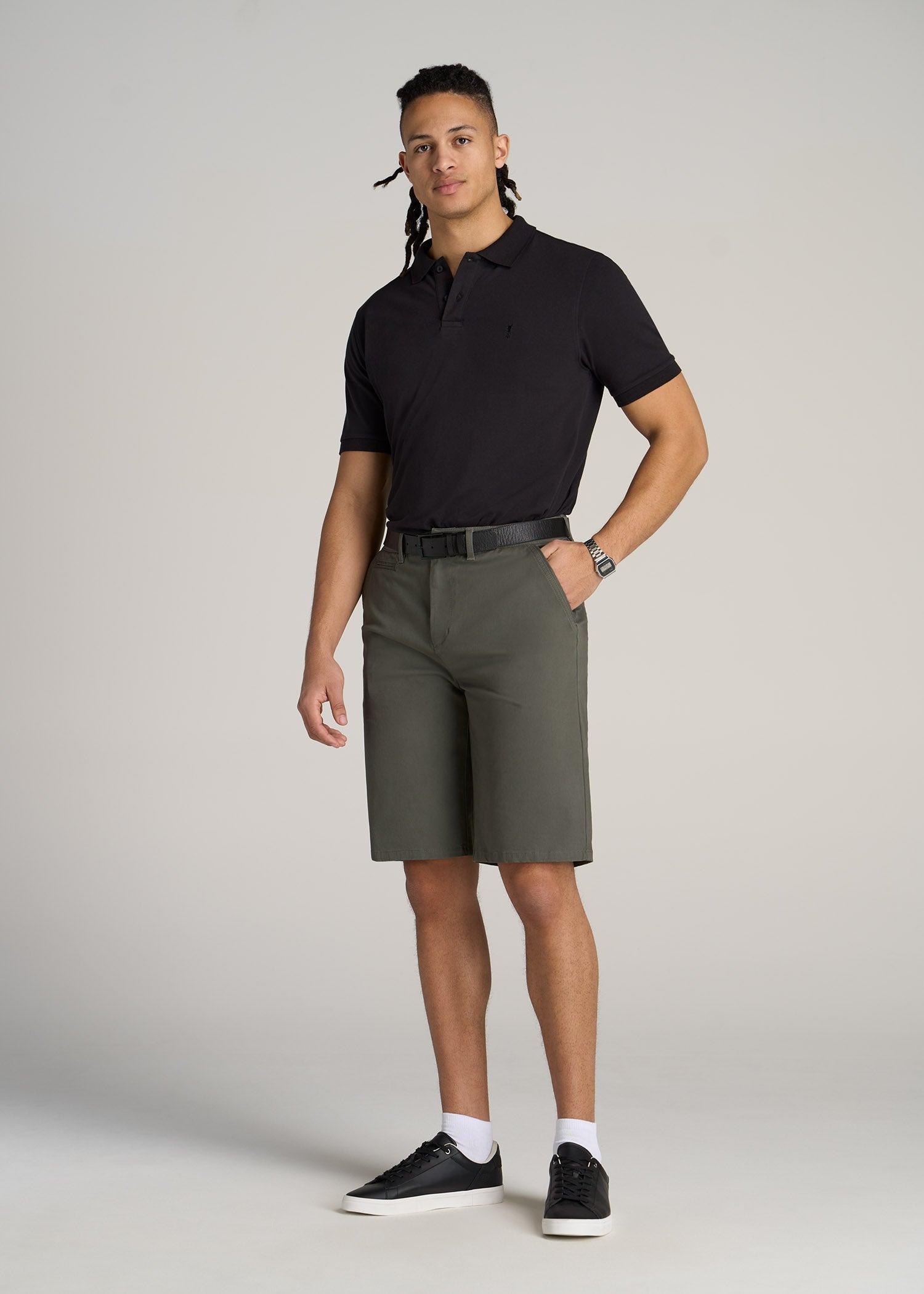 Men's Tall Classic Polo with Embroidered Logo in Cherry Brown Product Image
