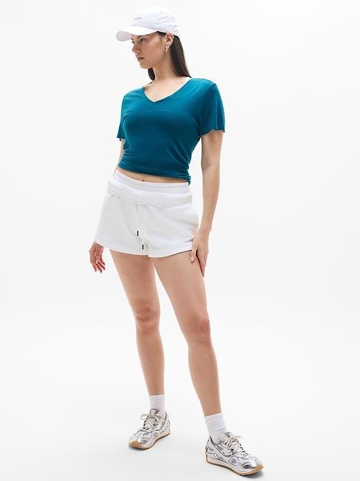 Getaway Linen Blend V-Neck Tee Product Image
