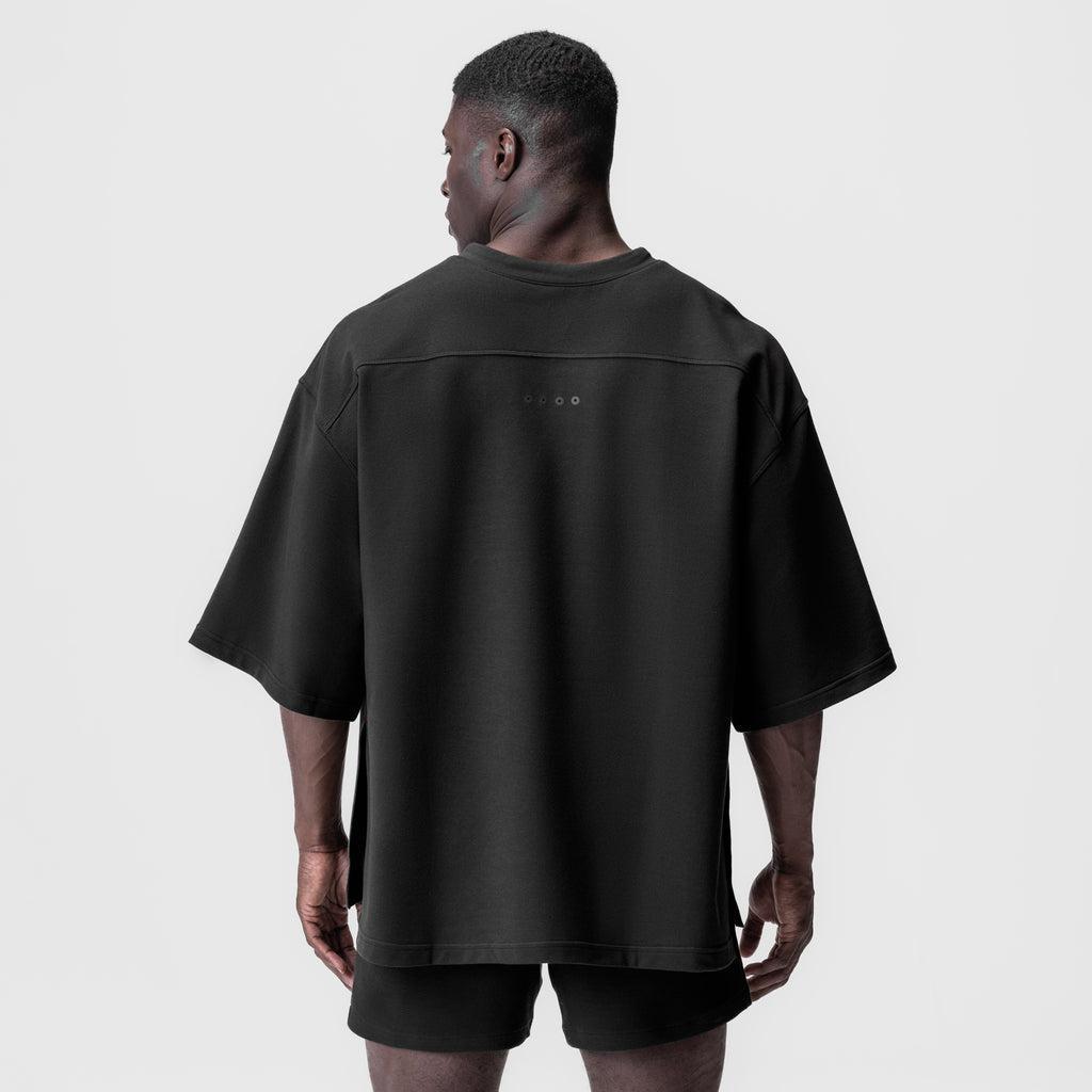 0945. Micro-Terry Warm-Up Tee - Black Product Image