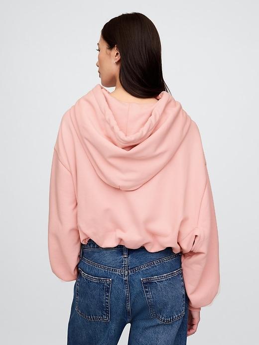 Heavyweight French Terry Cropped Bubble Hoodie Product Image