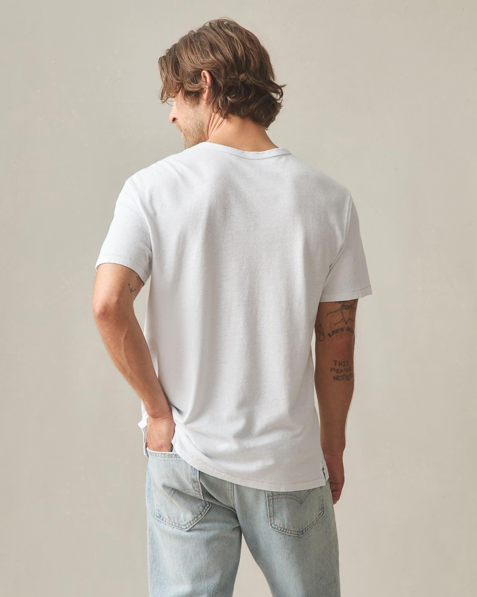 Men's Hemp Jersey Crew Tee - White Product Image