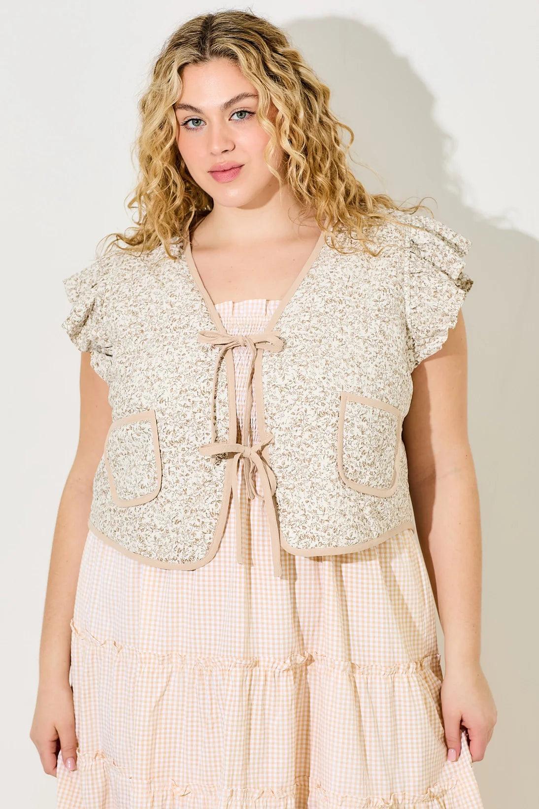 Floral Ruffle Vest Product Image