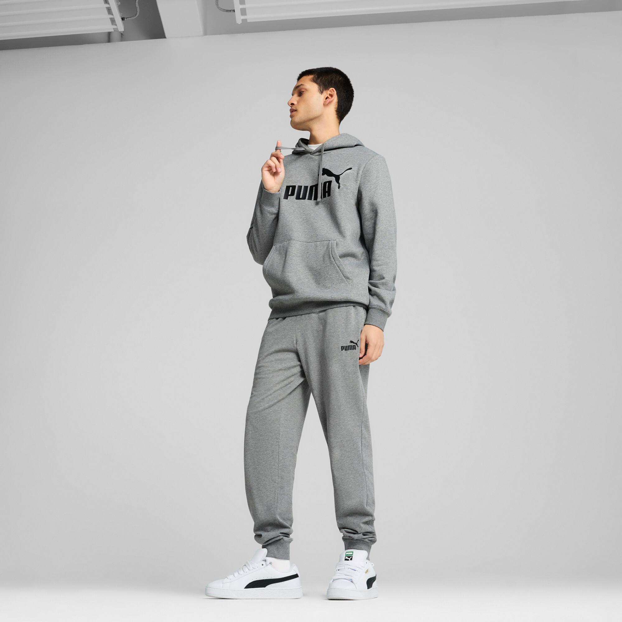 PUMA Essentials No. 1 Logo Men's Hoodie in Grey Product Image