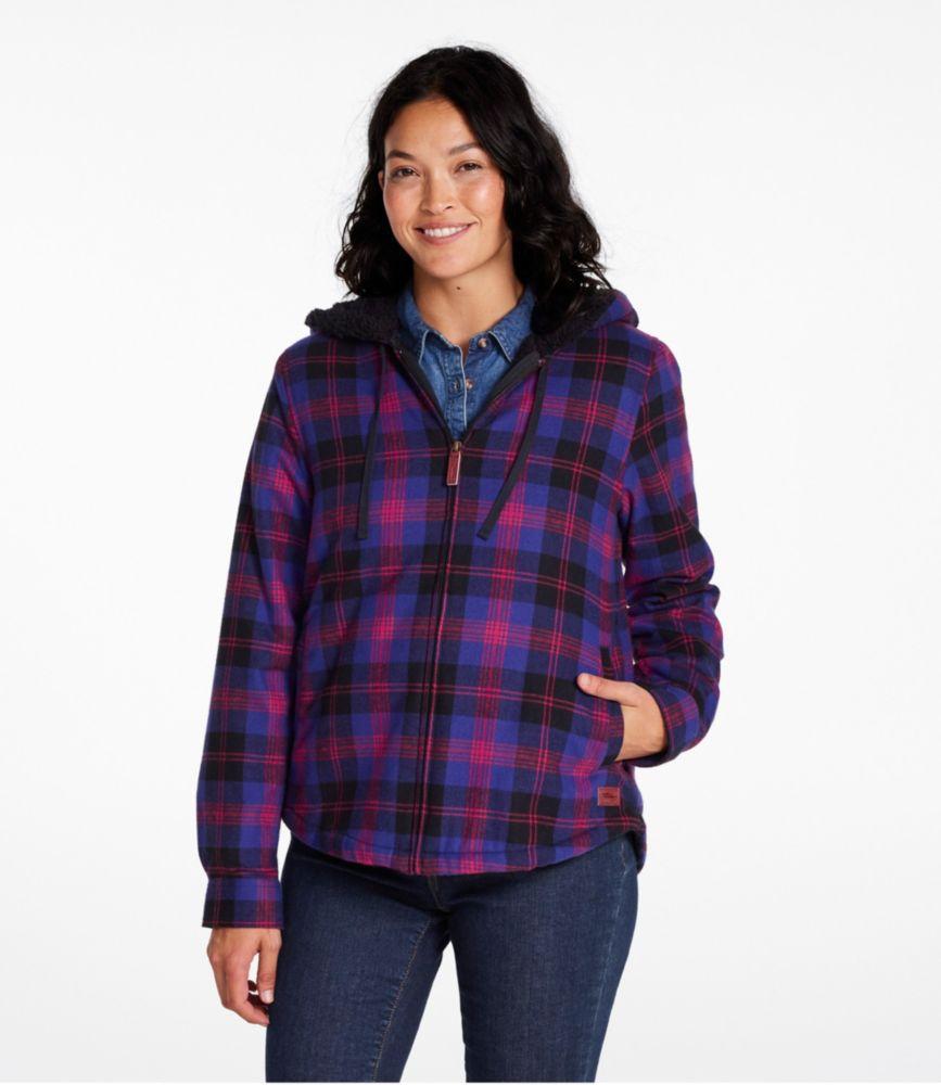 
                            Women's Scotch Plaid Flannel Shirt, Sherpa-Lined Zip Hoodie
                         Product Image