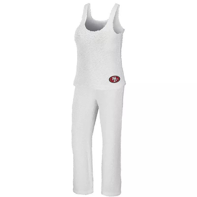 Womens WEAR by Erin Andrews Cream San Francisco 49ers Plus Size Cozy Scoop Neck Tank Top & Pants Set Product Image