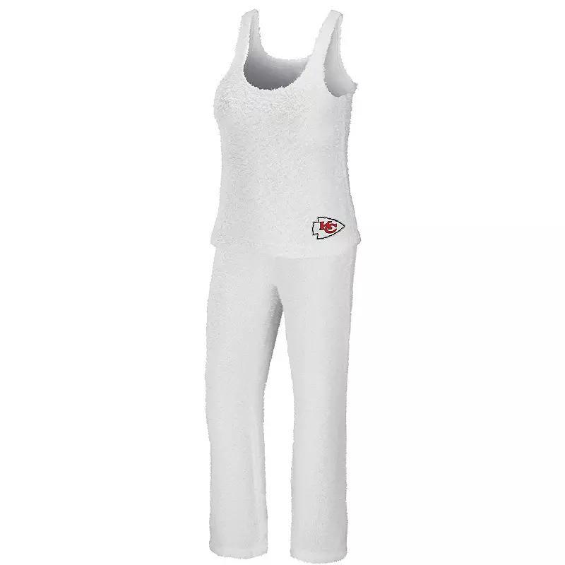 Women's WEAR by Erin Andrews Cream San Francisco 49ers Cozy Scoop Neck Tank Top & Pants Sleep Set, Size: XL, Beige Product Image