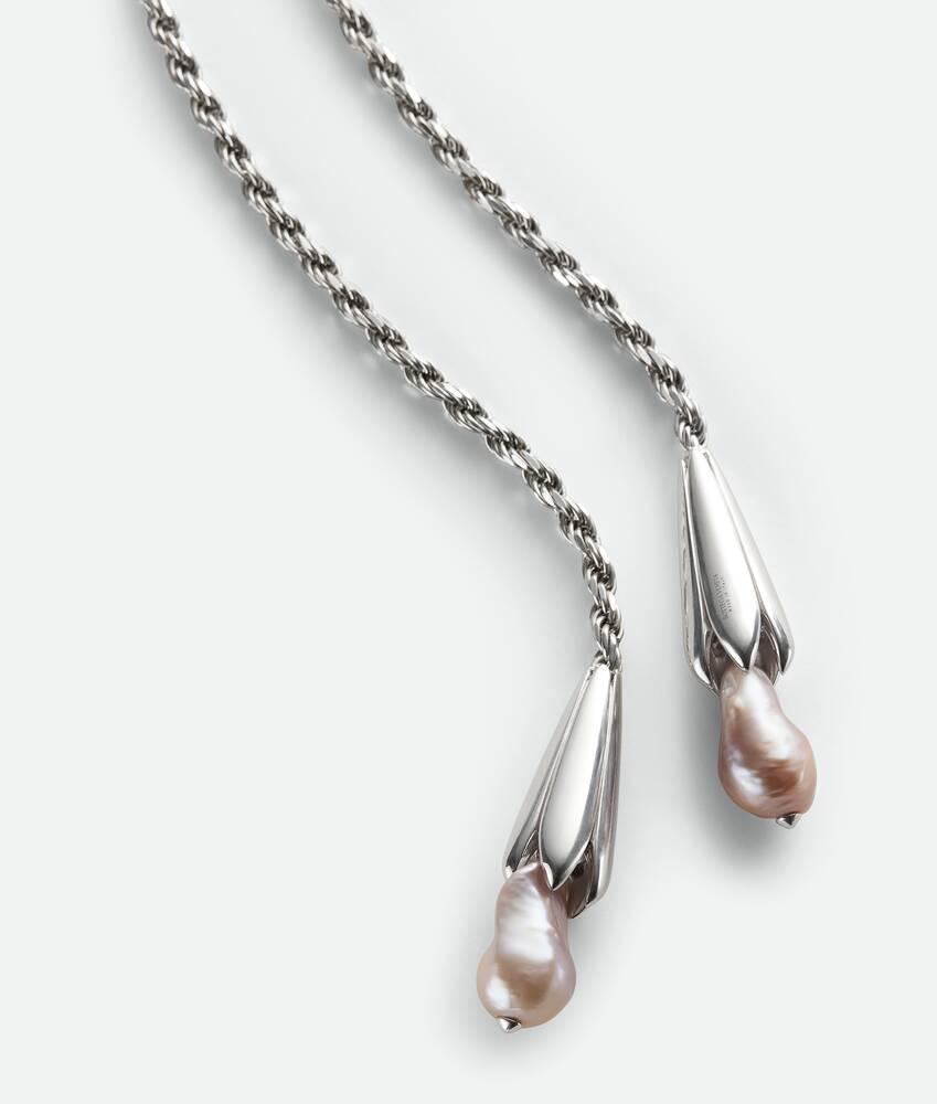 Women's Pearl Scarf Necklace in Natural pink Product Image
