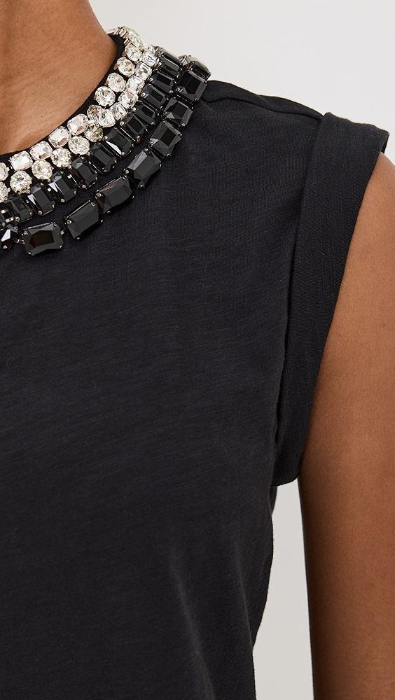 Cinq à Sept Chunky Rhinestone Embellished Bella Tee | Shopbop Product Image