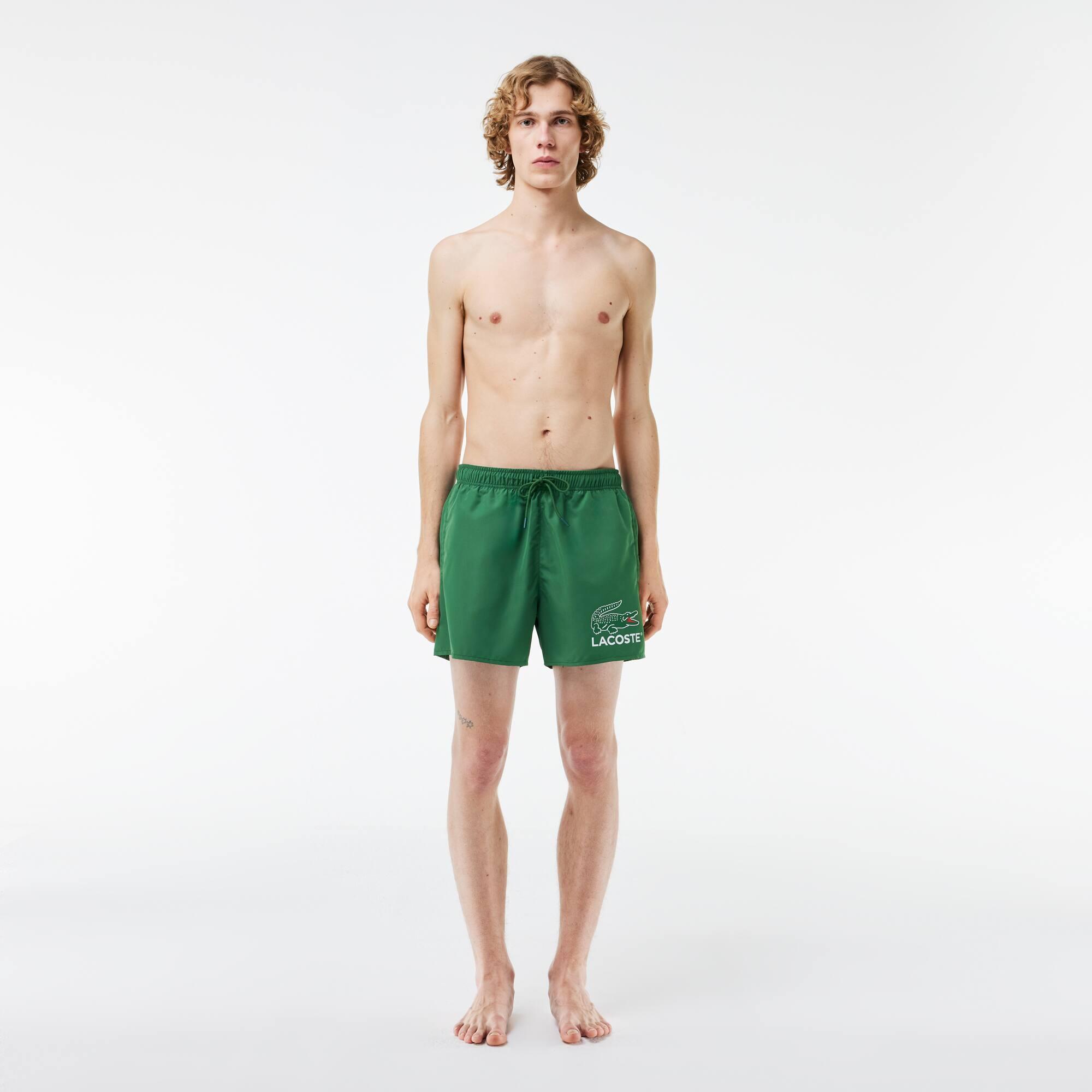 Croc Print Swim Trunks Product Image