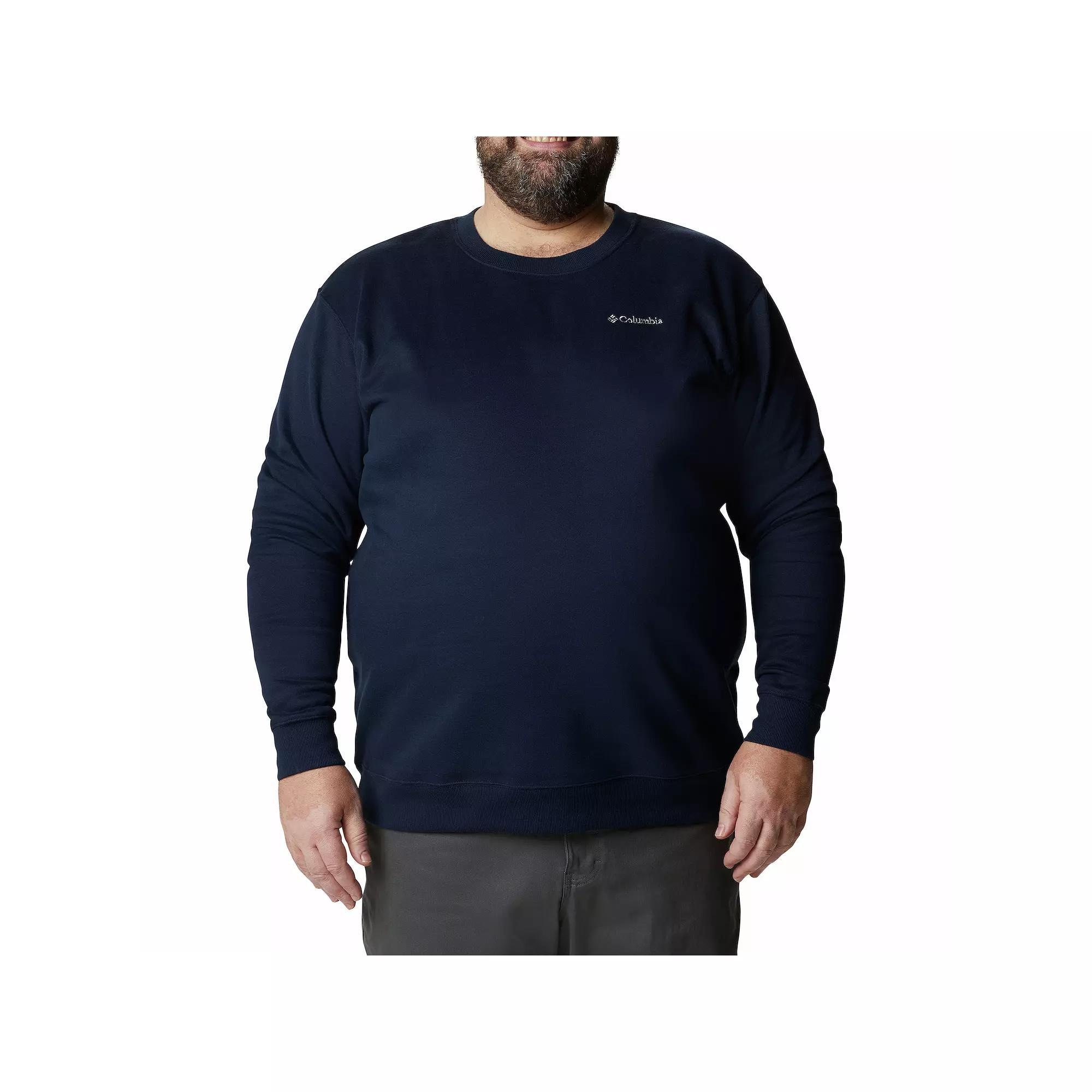 Big & Tall Columbia Hart Mountain Crewneck Top, Mens Collegiate Blue Product Image