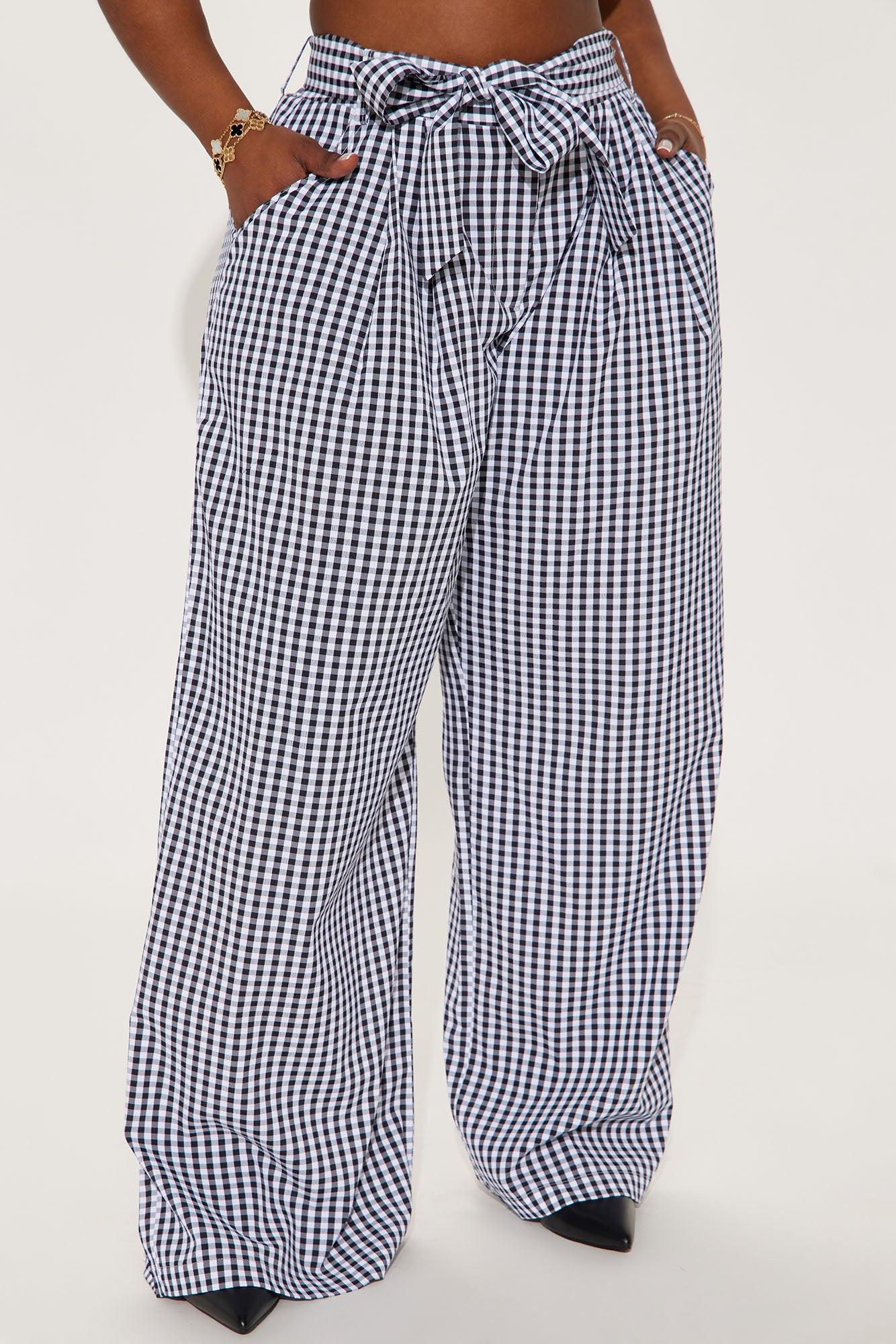 Sweet Nothing Gingham Pant - Black/White Product Image