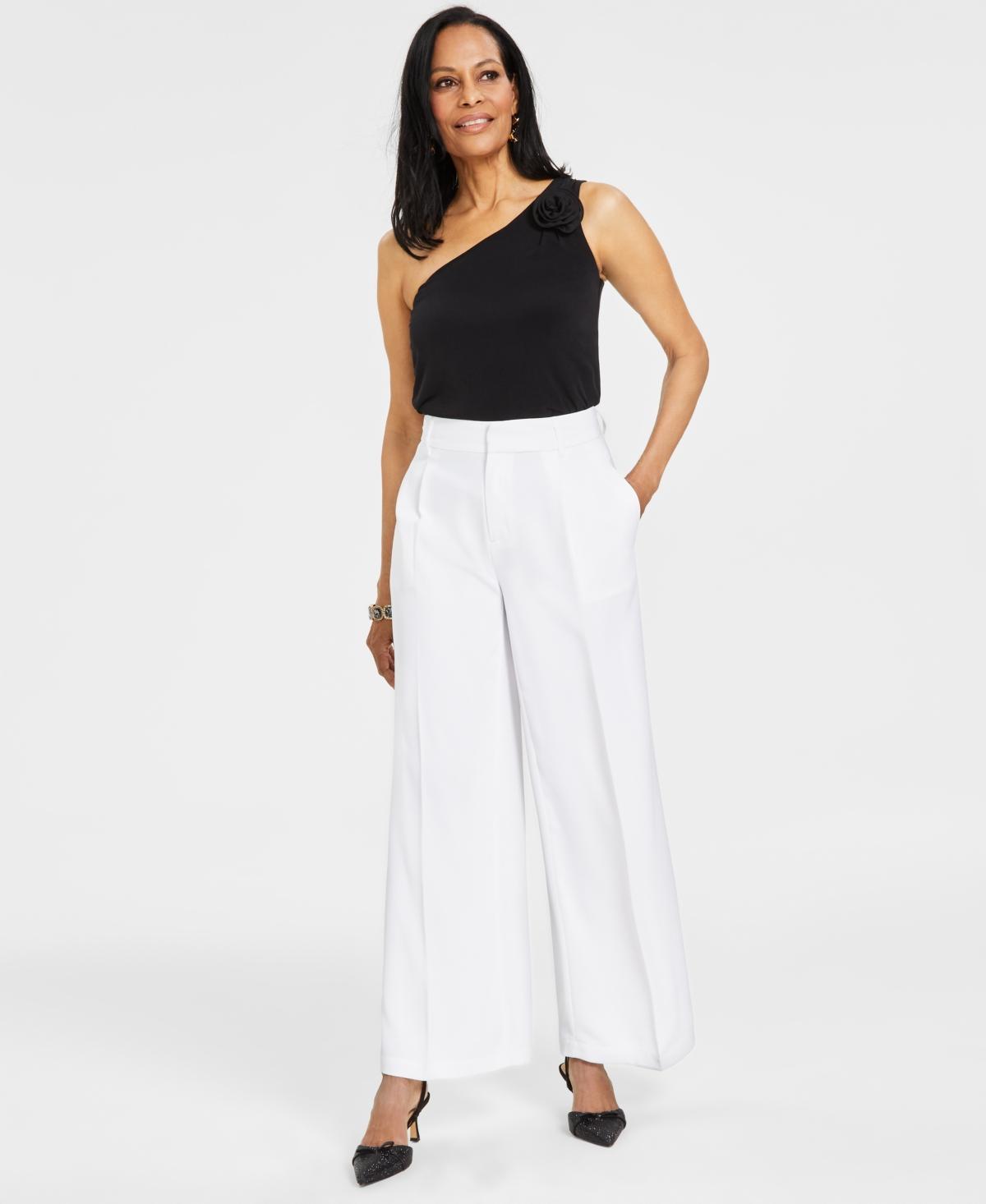 I.n.c. International Concepts Womens Pleated Wide-Leg Trousers, Created for Macys Product Image