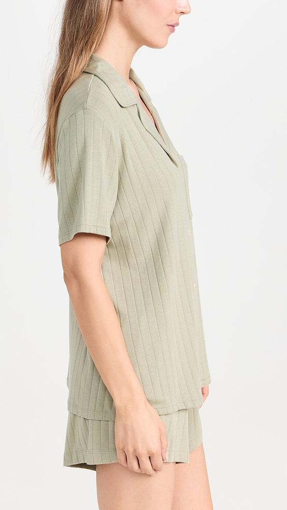 Eberjey Gisele Rib Relaxed Short PJ Set | Shopbop Product Image