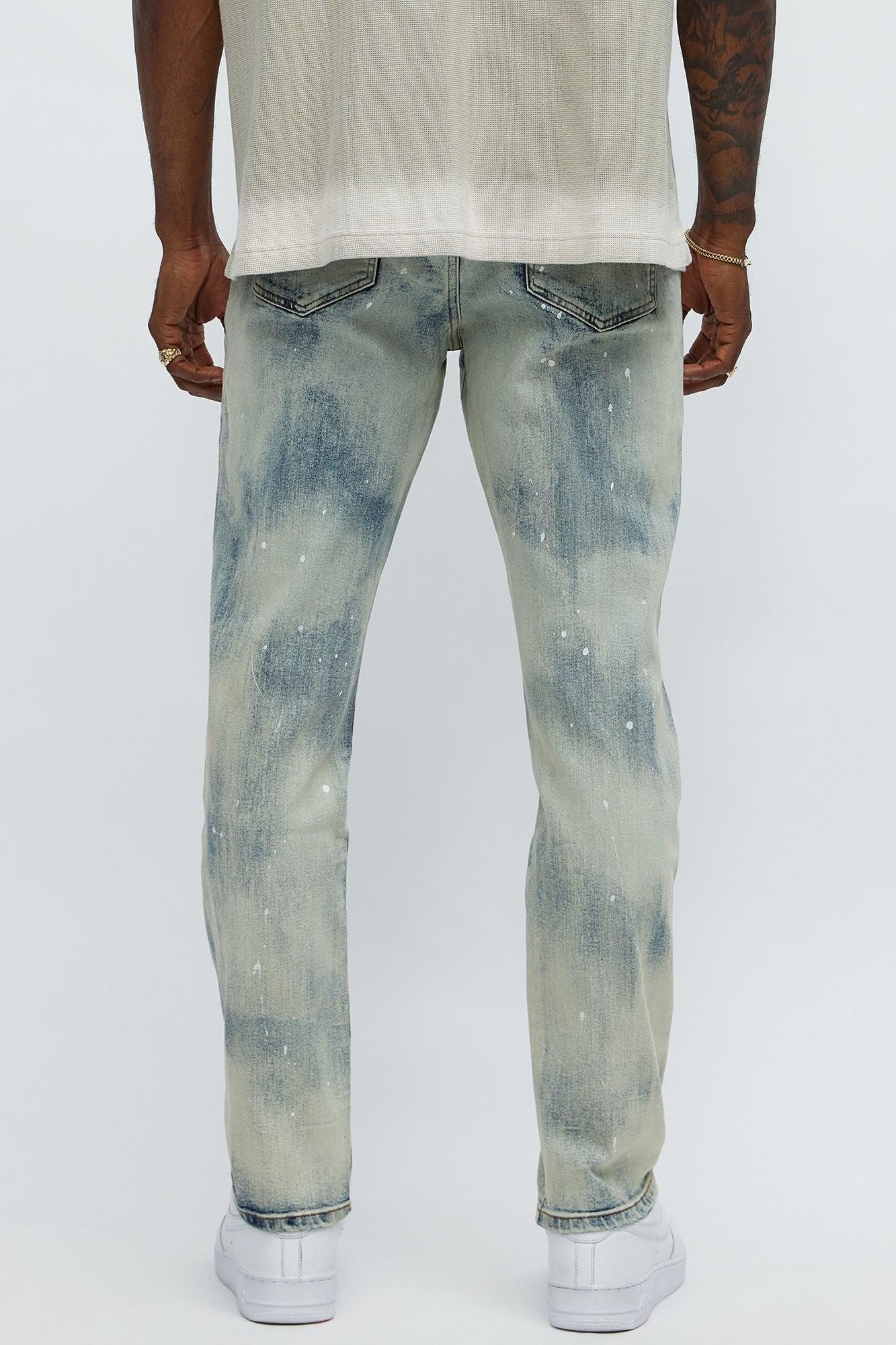 Skinny Metro Bleached Jeans - Bleach Blue Wash Product Image