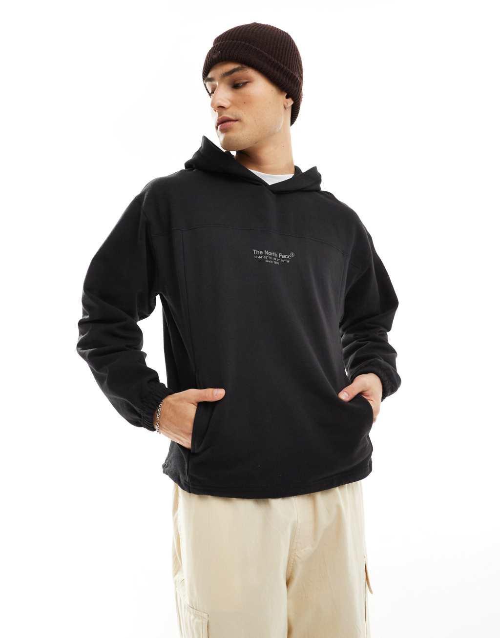 The North Face Axys pullover hoodie with graphic back print in black Product Image