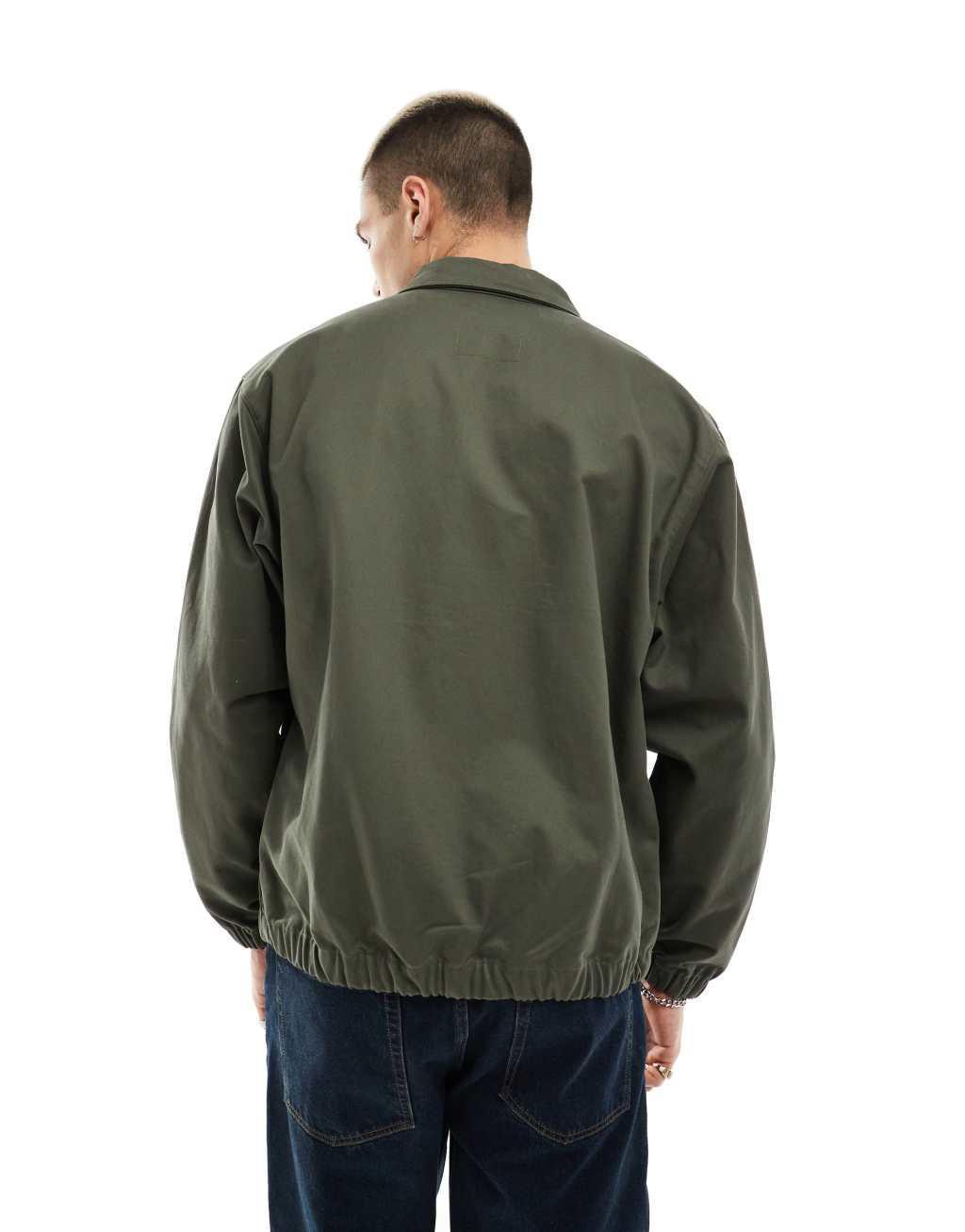 Nike Life woven harrington jacket in khaki Product Image