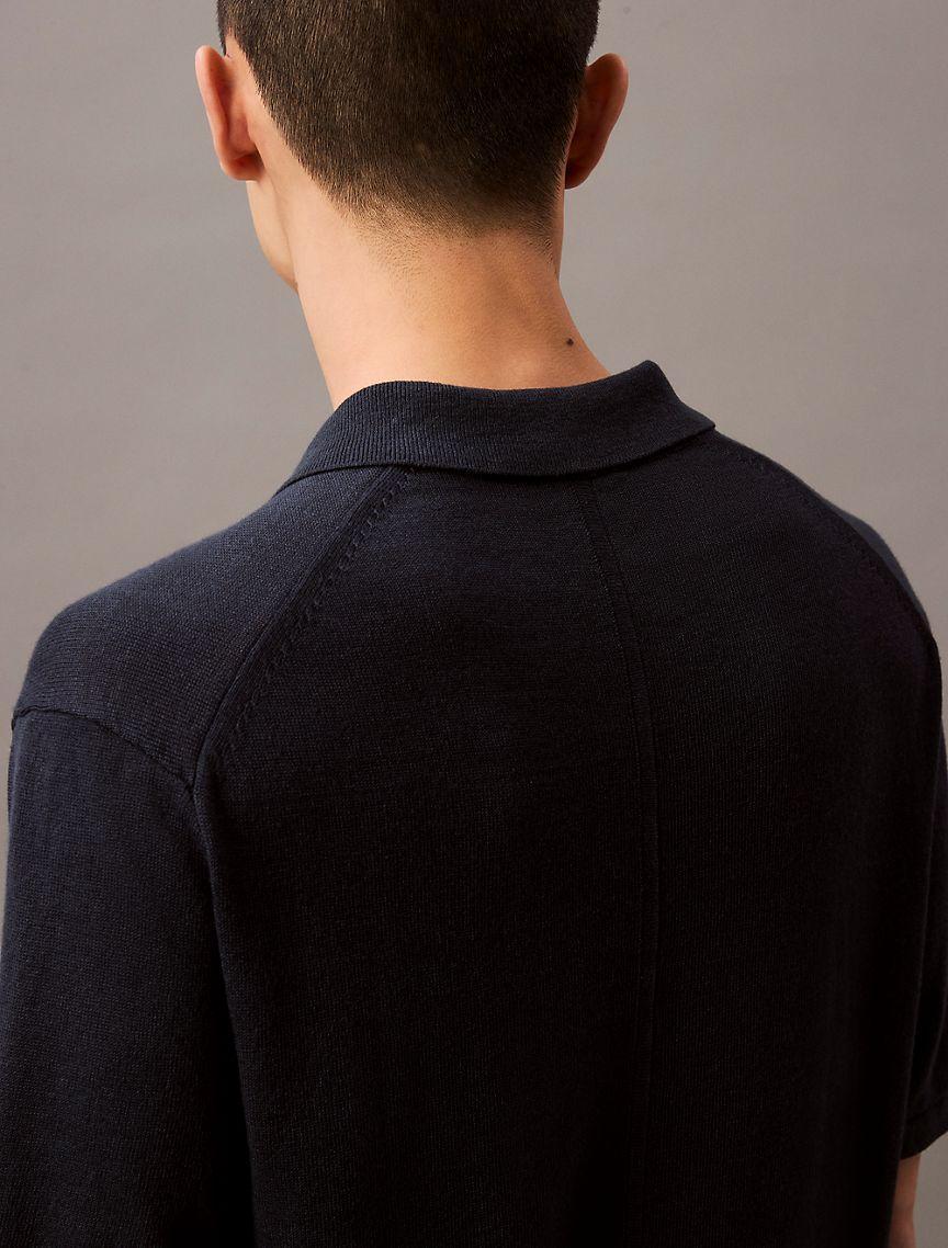 Linen Blend Polo Shirt Product Image