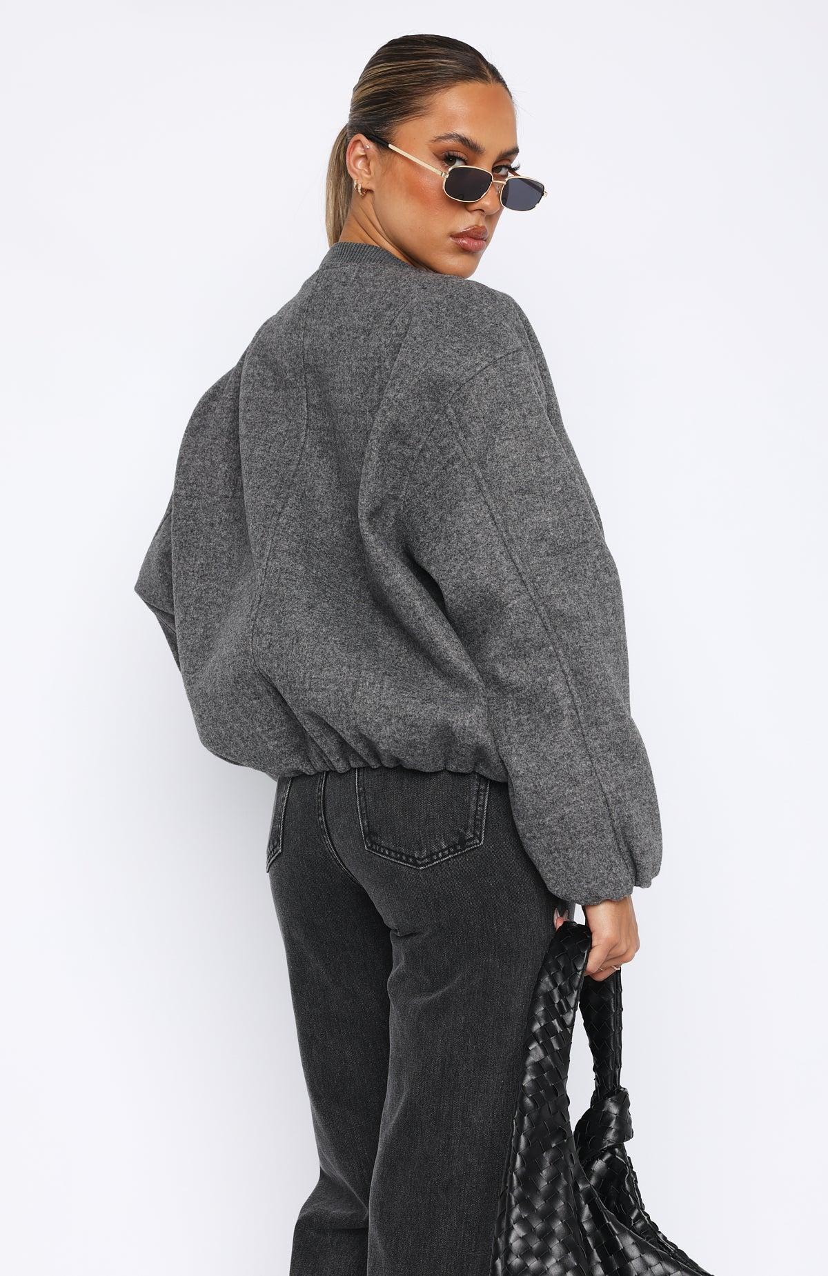 Rainy Day's Bomber Jacket Charcoal Product Image