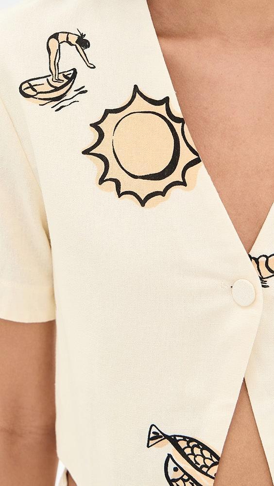 Dress To Shirt In Low Tide Print | Shopbop Product Image