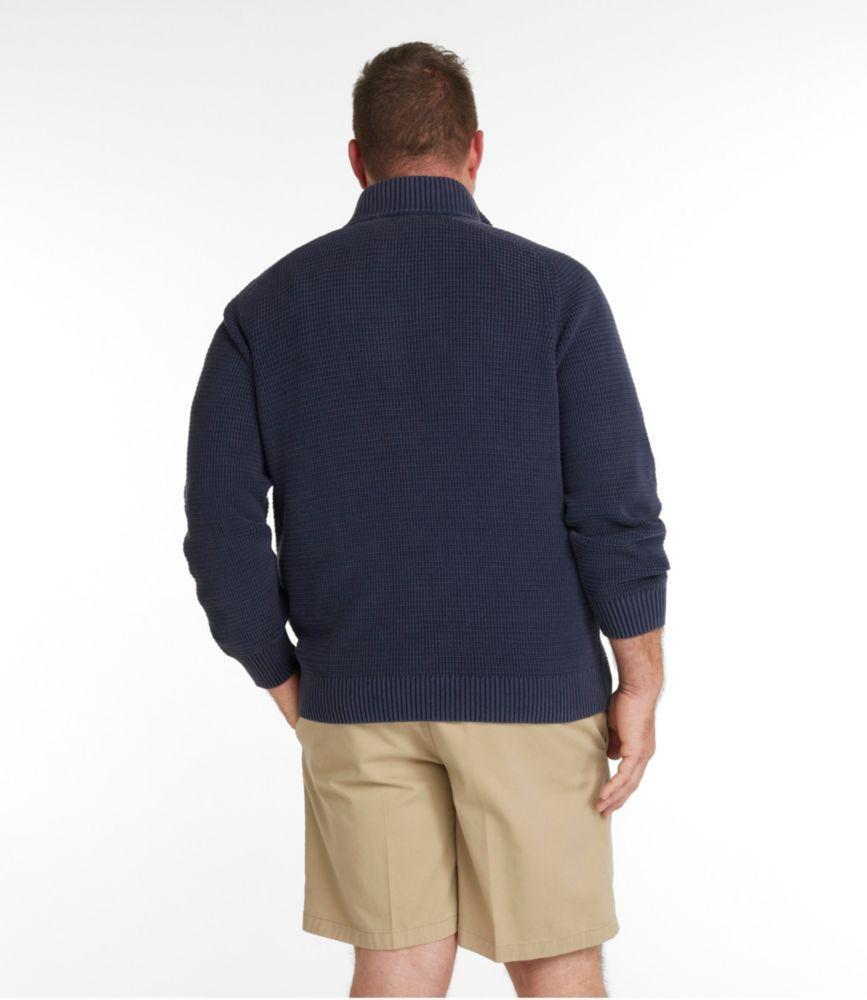 
                            Men's Textured Washed Cotton Sweaters, Quarter-Zip
                         Product Image