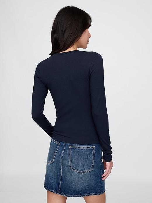 CloseKnit Jersey Henley T-Shirt Product Image