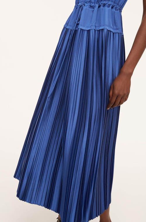 REBECCA TAYLOR Pleated Sleeve Dress In Blue Product Image