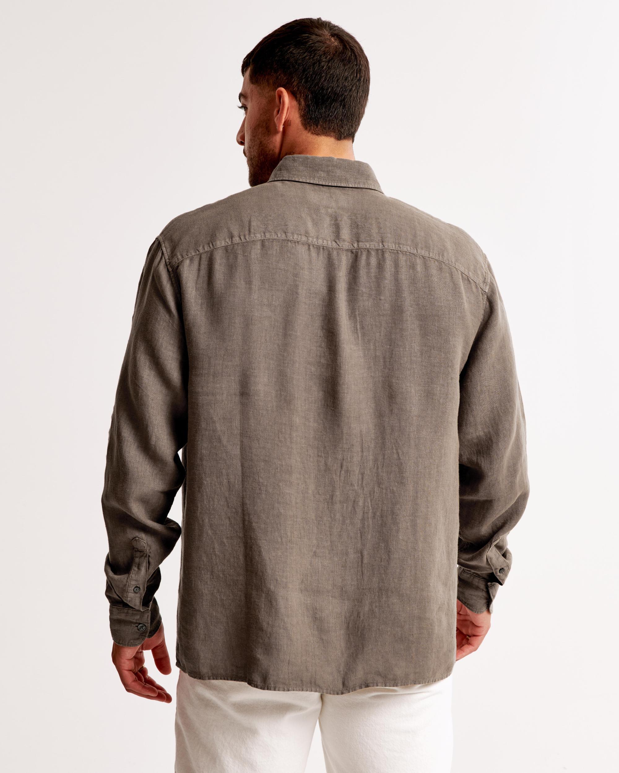 Linen Button-Up Shirt Product Image
