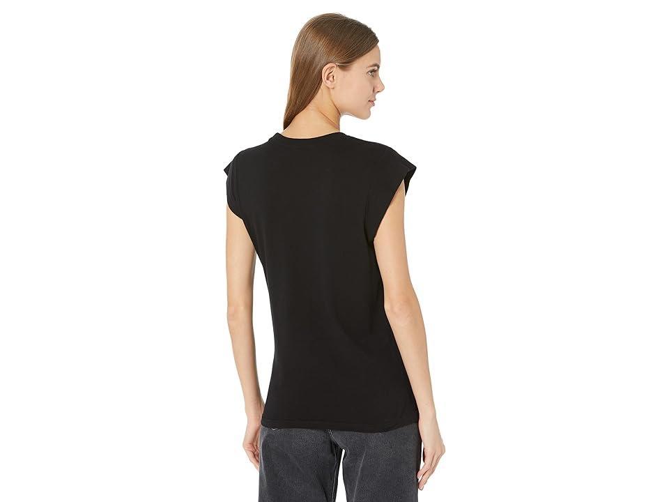 Michael Stars Joey Super Soft Vintage Jersey High Crew Power Shoulder Tank Women's Sleeveless Product Image