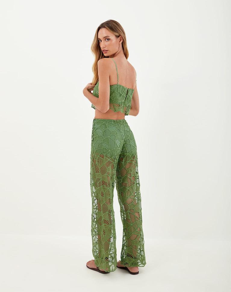 Hollie Flared Pants - Aloe Product Image