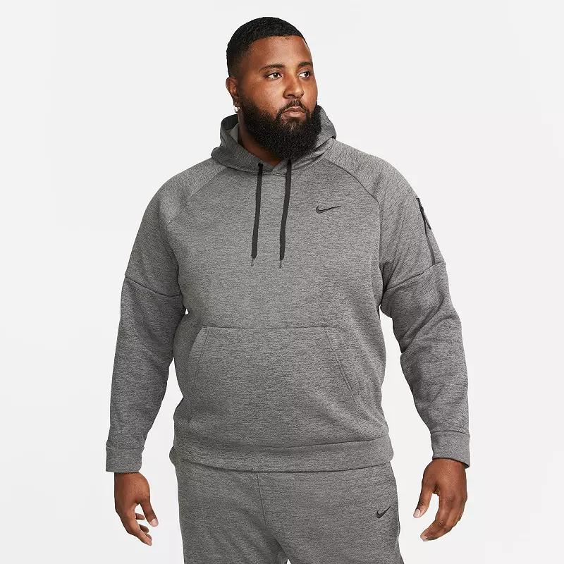 Nike Men's Therma-FIT Pullover Training Hoodie in Black/Black Size 3XL 100% Polyester Product Image