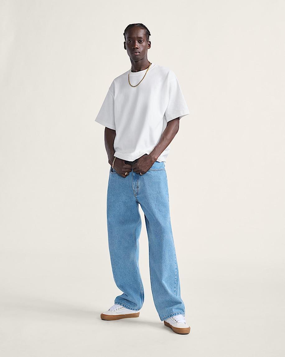 Check-5 Baggy Denim Pants in Stonewash Blue| Vans US Product Image